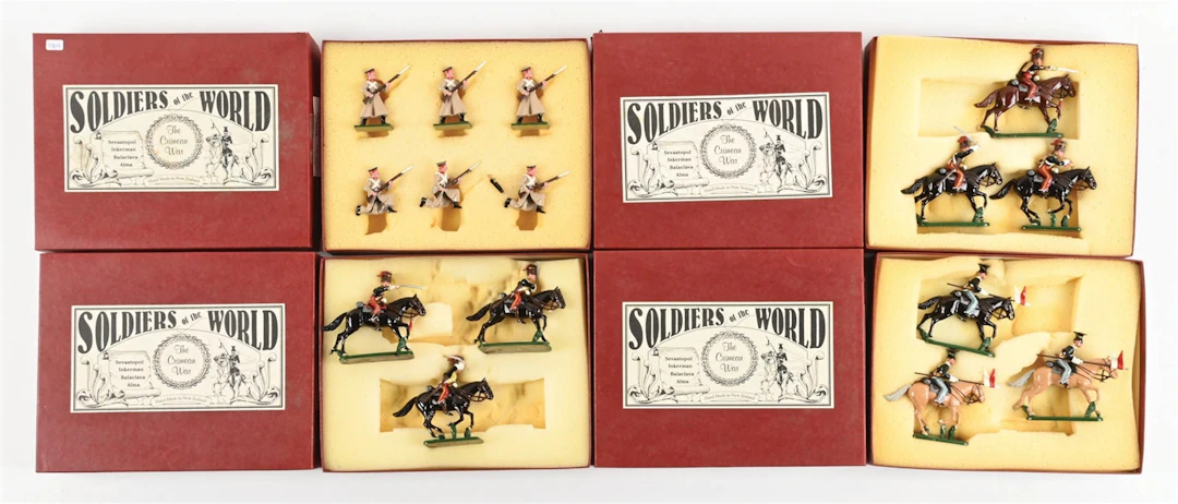 LOT OF 4: SOLDIERS OF THE WORLD CRIMEAN WAR SETS IN BOXES