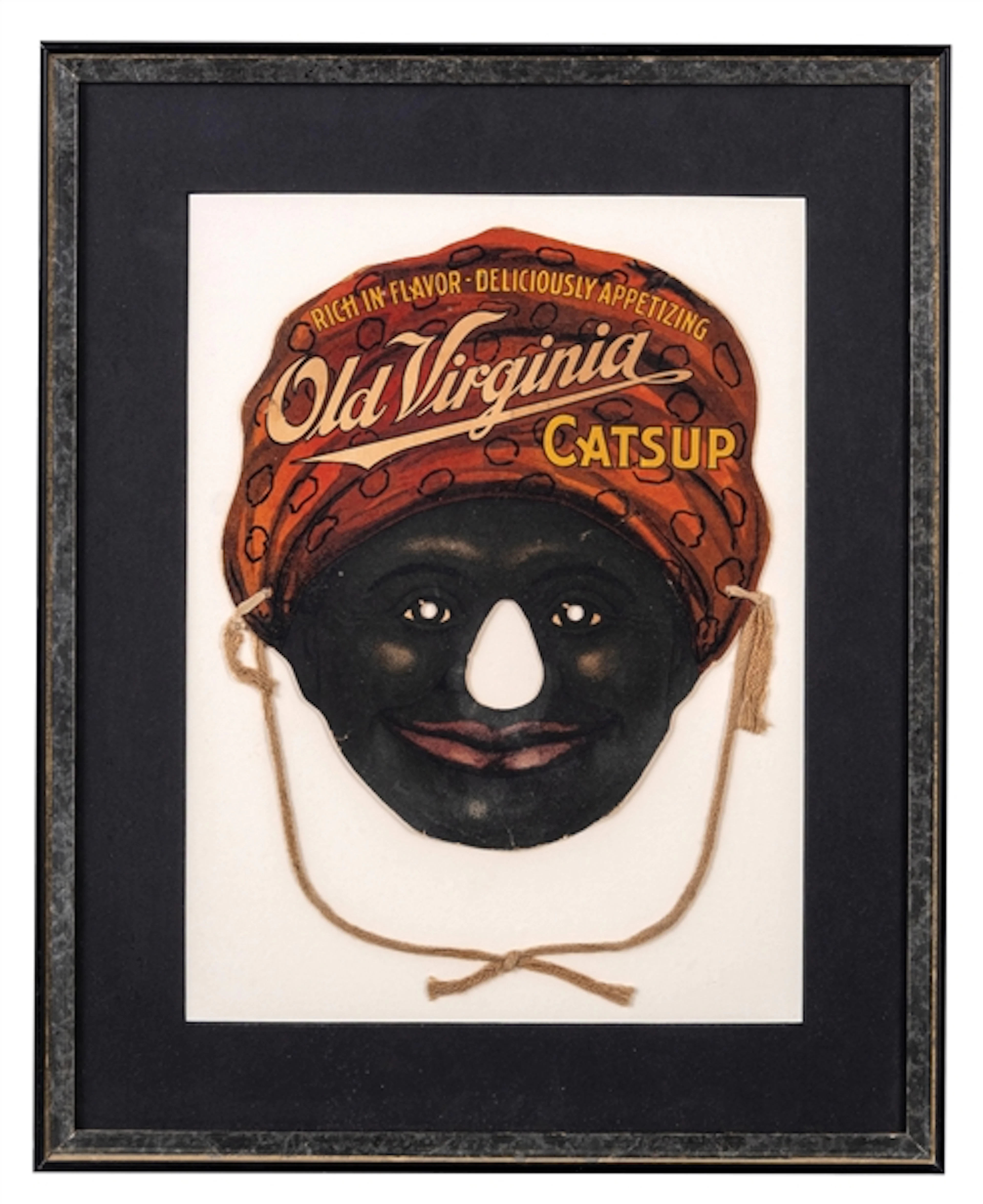 FRAMED CARDSTOCK ADVERTISEMENT FOR OLD VIRGINIA CATSUP