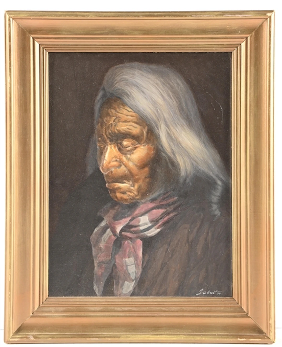 ELDERY NATIVE AMERICAN PORTRAIT