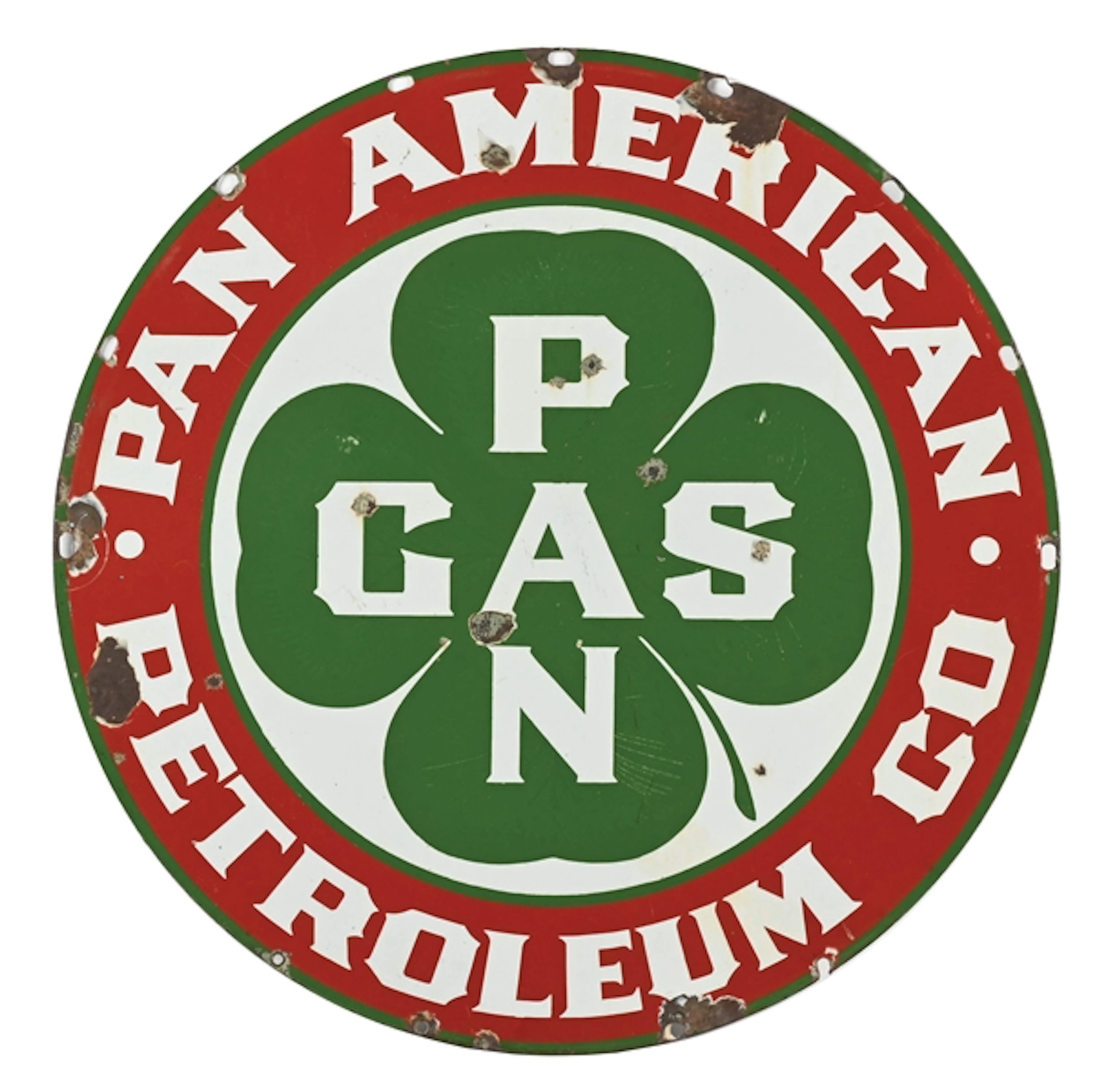 VERY RARE PAN AMERICAN PETROLEUM PORCELAIN SIGN