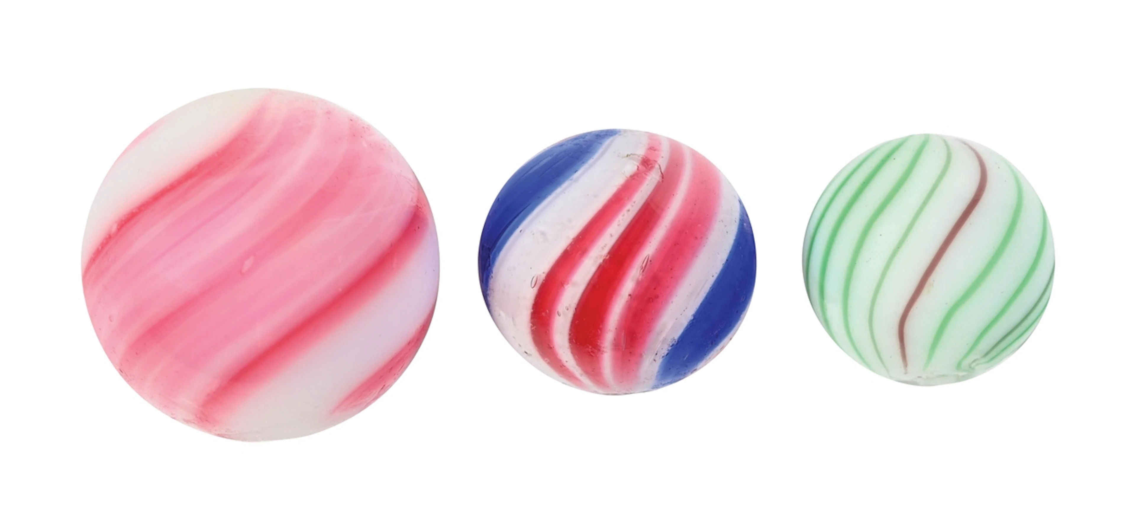 LOT OF 3: HANDMADE MARBLES