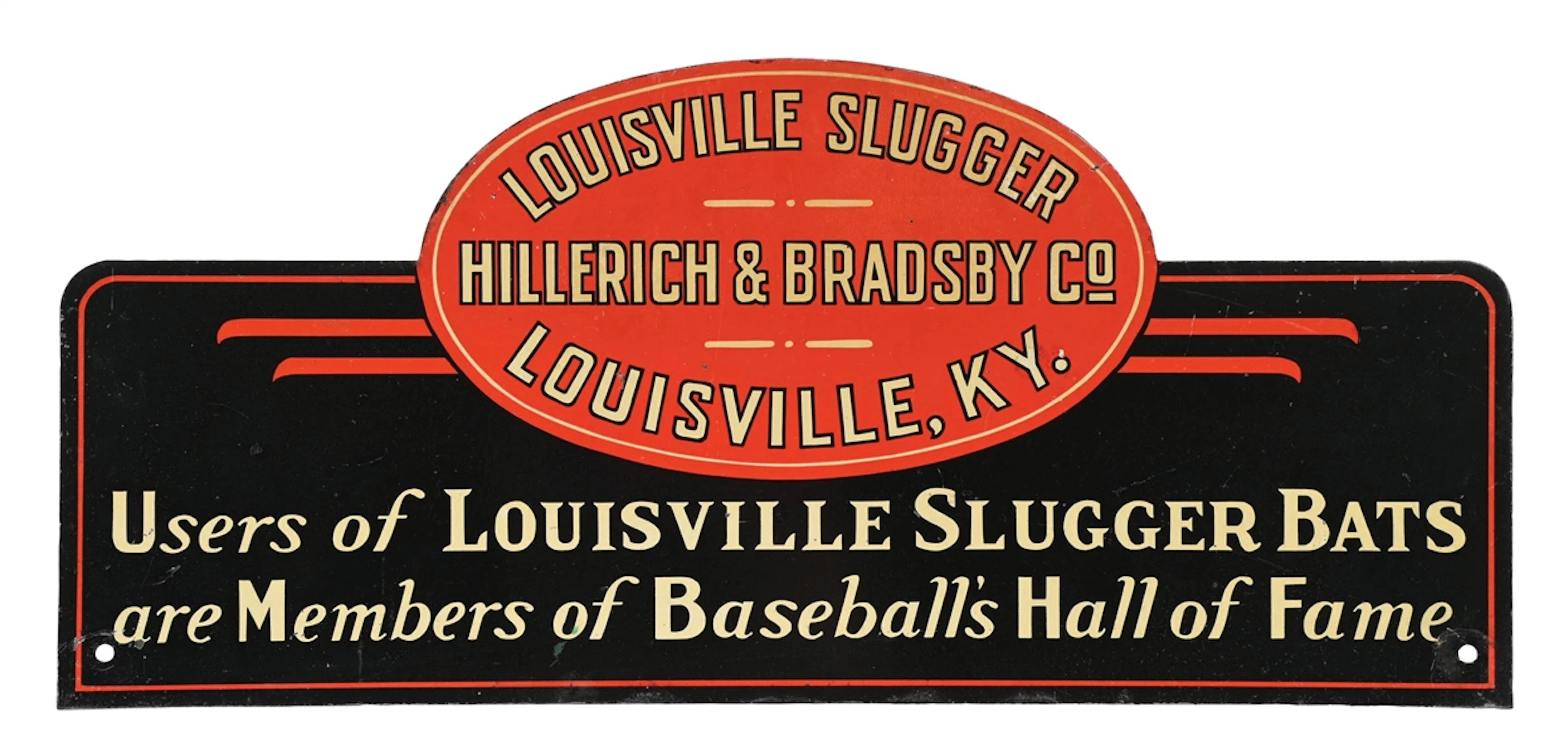HILLERICH & BRADSBY CO. DOUBLE-SIDED RACK TOPPER SIGN