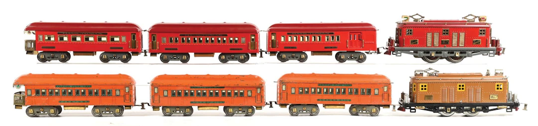 LOT OF 8: AMERICAN FLYER HAMILTONIAN & PARTIAL BUNKER HILL SETS