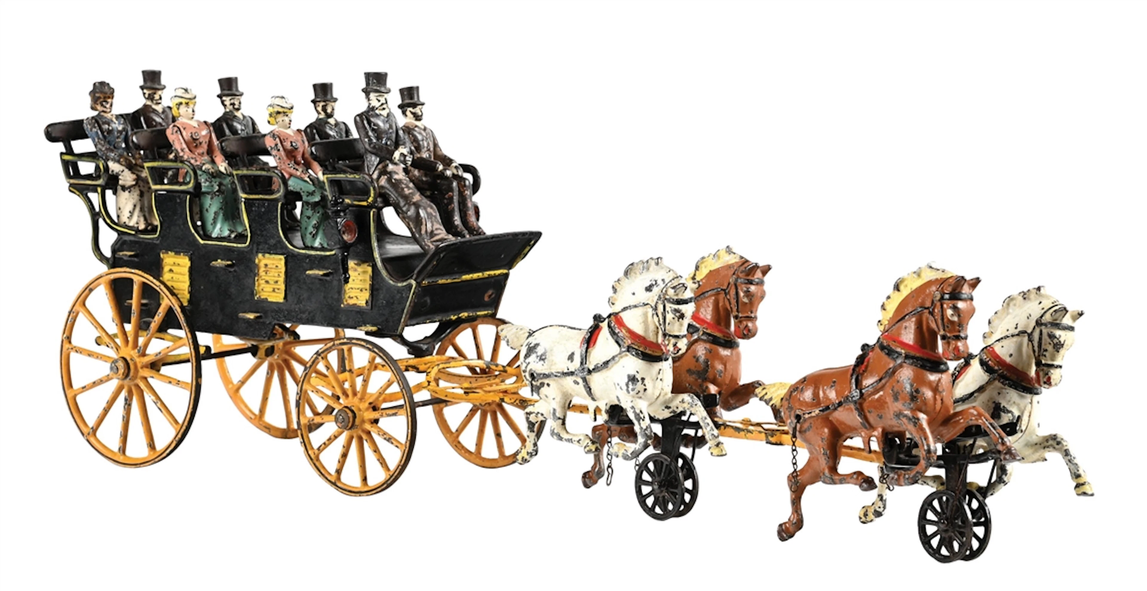 PRATT & LETCHWORTH CAST IRON HORSE DRAWN 4-SEAT BRAKE