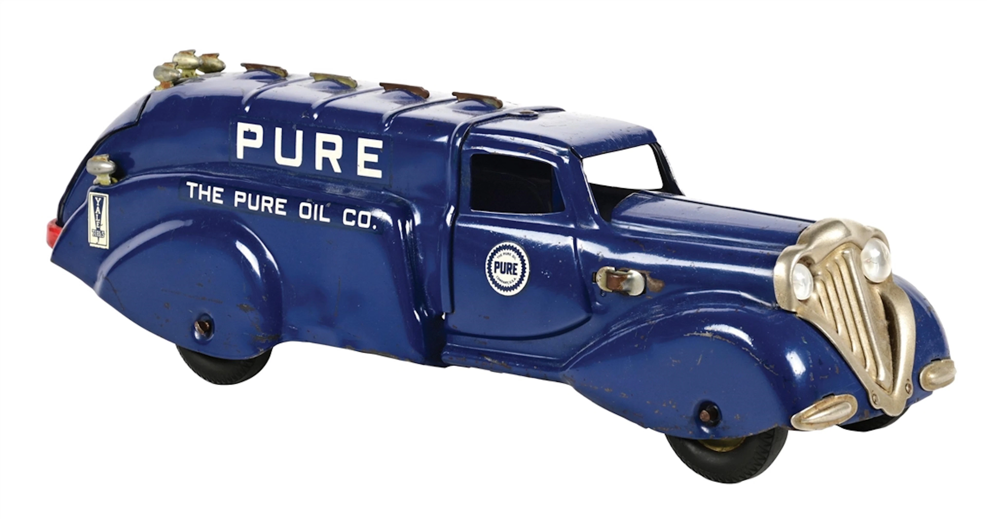 METALCRAFT PRESSED STEEL "PURE OIL CO." STREAMLINE TANKER TRUCK