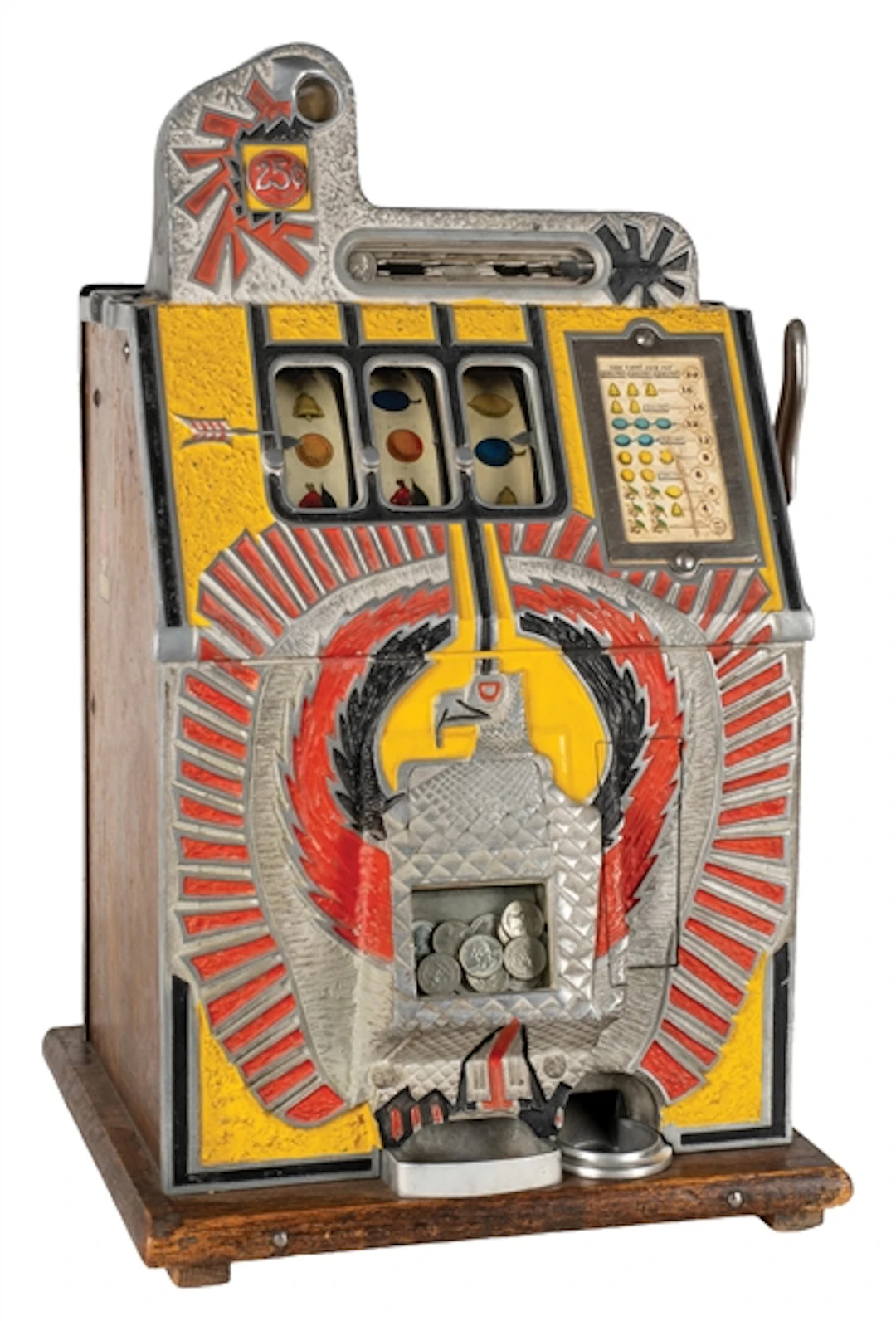 25¢ MILLS WAR EAGLE SLOT MACHINE