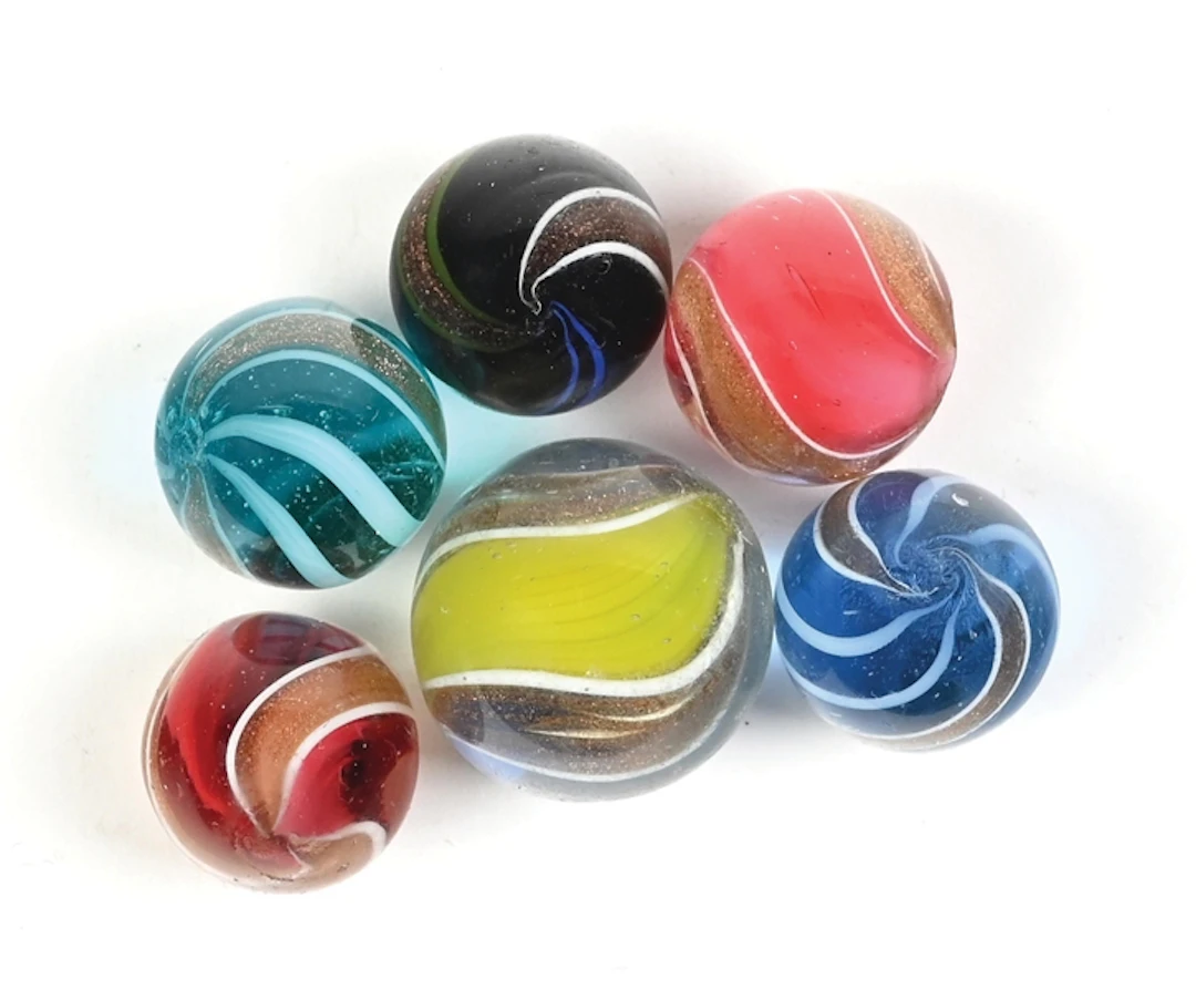 LOT OF 6: LUTZ MARBLES