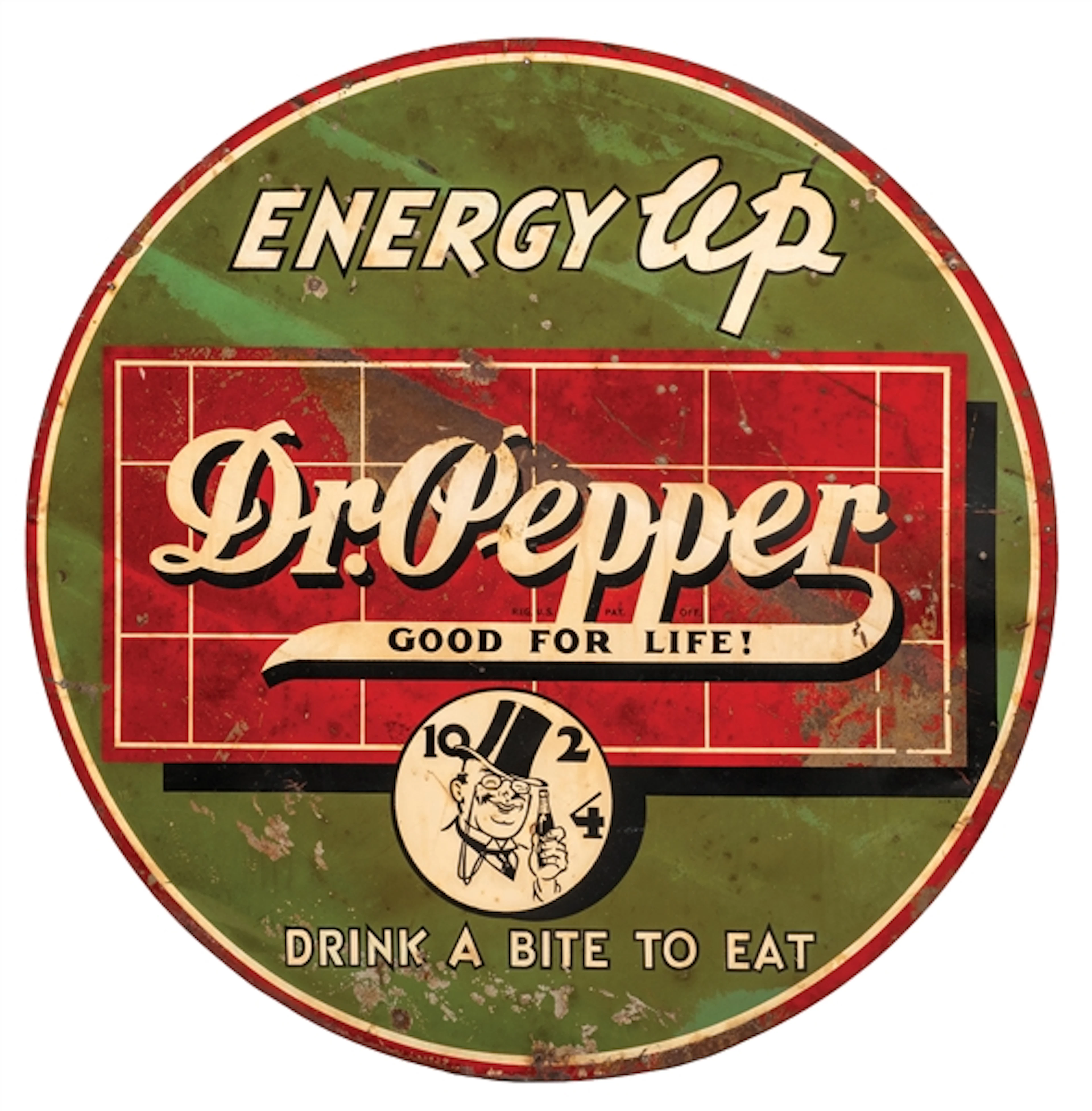 ROUND "ENERGY UP" DR. PEPPER SIGN