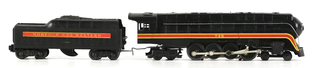 LIONEL POSTWAR O. GAUGE NO 746 NORFOLK AND WESTERN STEAM LOCOMOTIVE