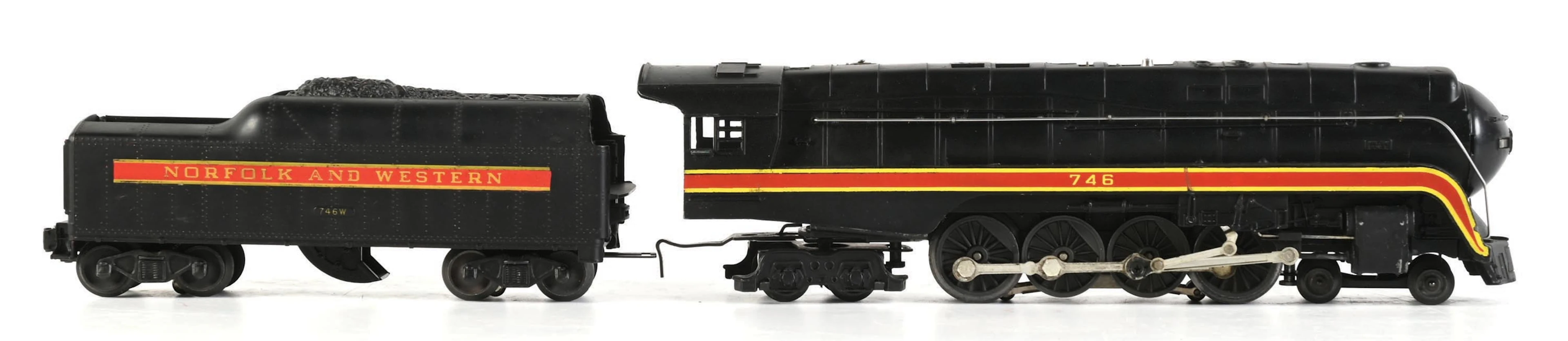 LIONEL POSTWAR O. GAUGE NO 746 NORFOLK AND WESTERN STEAM LOCOMOTIVE