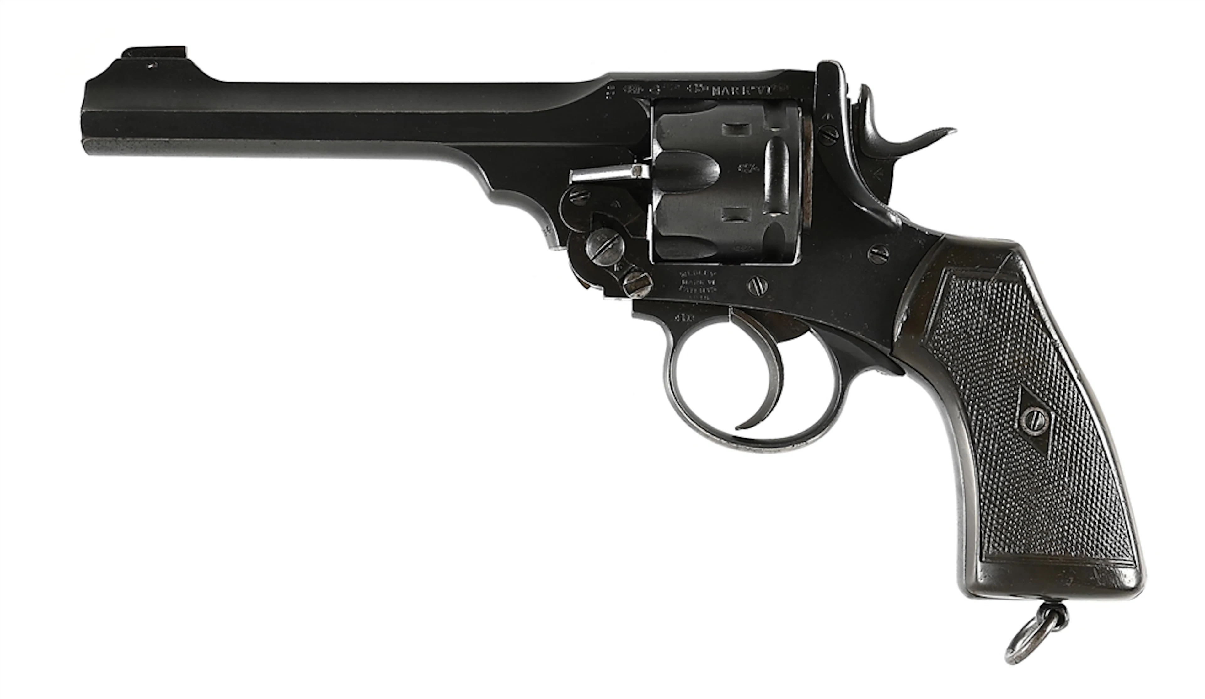 (C) WEBLEY MARK VI DOUBLE ACTION REVOLVER (1918).