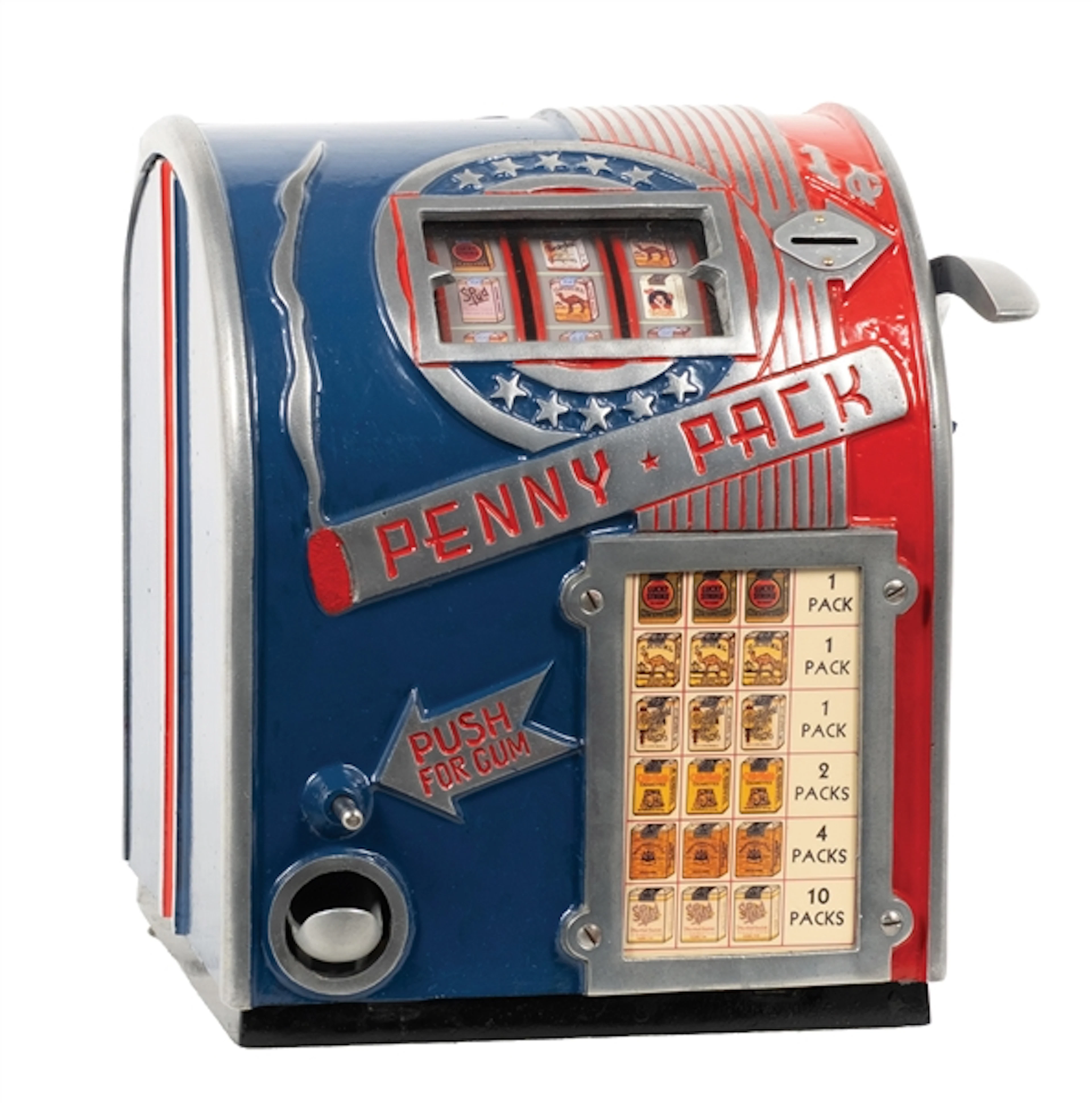 1¢ PENNY PACK TRADE STIMULATOR W/ WORKING GUMBALL VENDOR