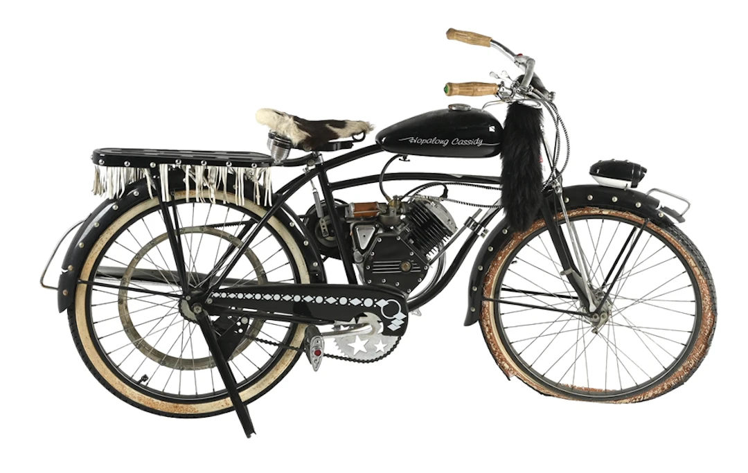 CUSTOM BUILT HOPALONG CASSIDY MOTORIZED BICYCLE WITH WHIZZER ENGINE
