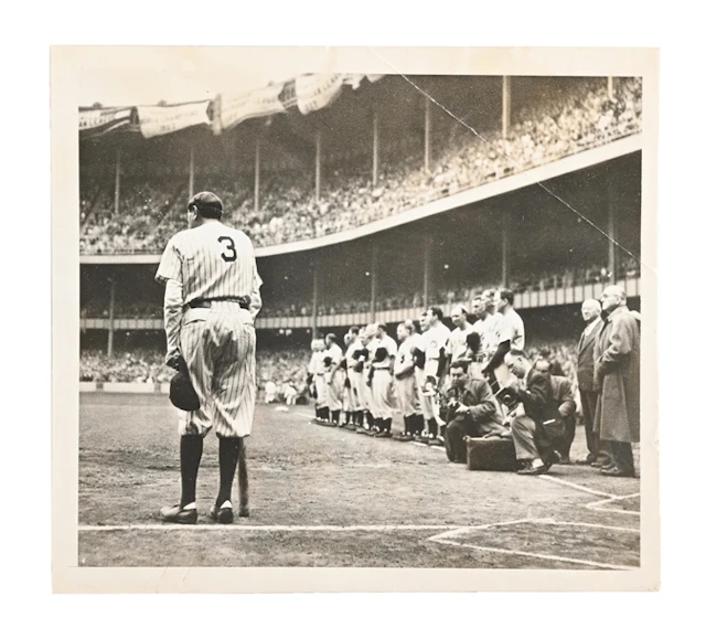 THE BABE BOWS OUT TYPE 3 WIRE PHOTO