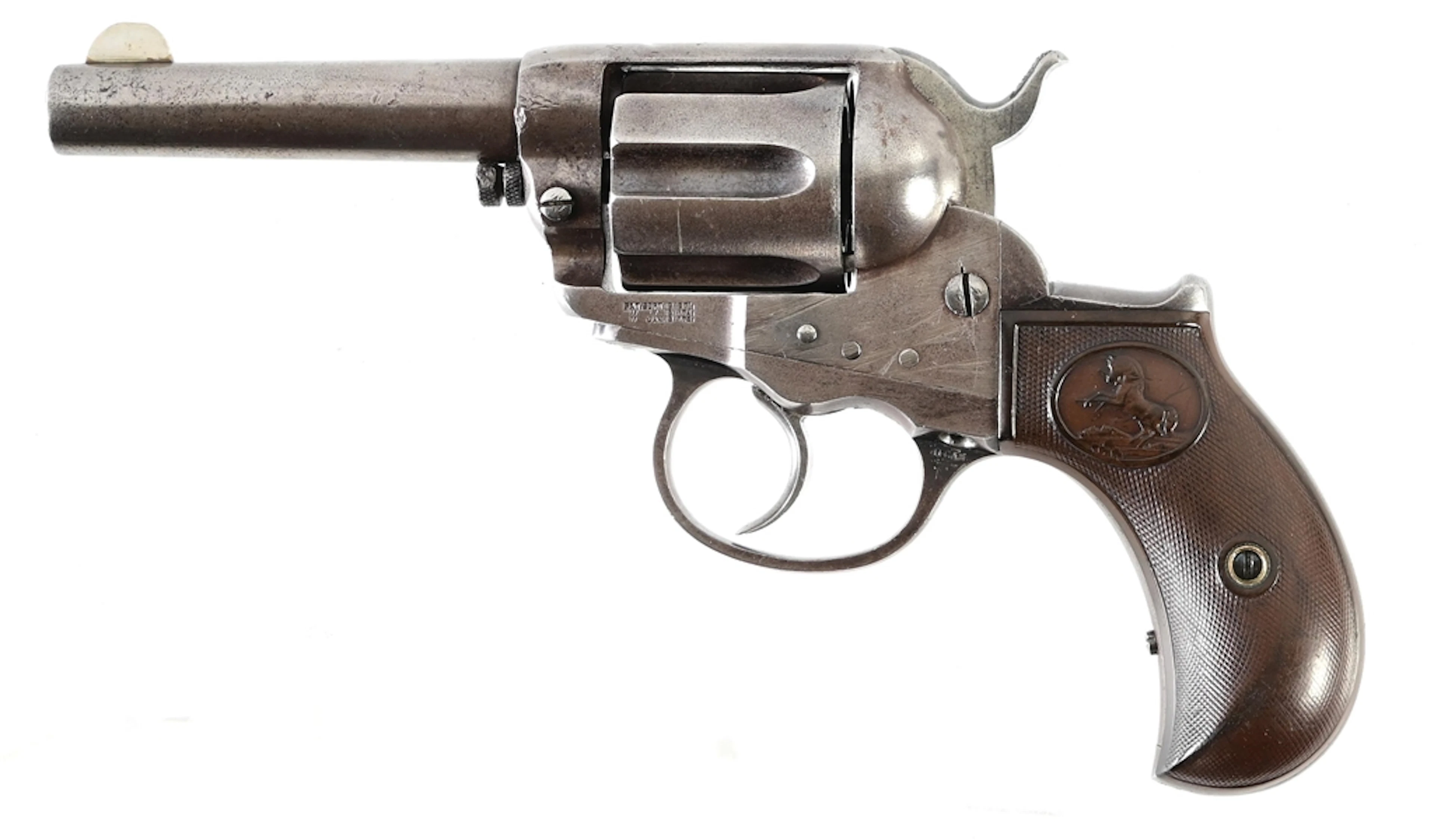 (A) COLT MODEL 1877 .41 THUNDERER STOREKEEPER DOUBLE ACTION REVOLVER.
