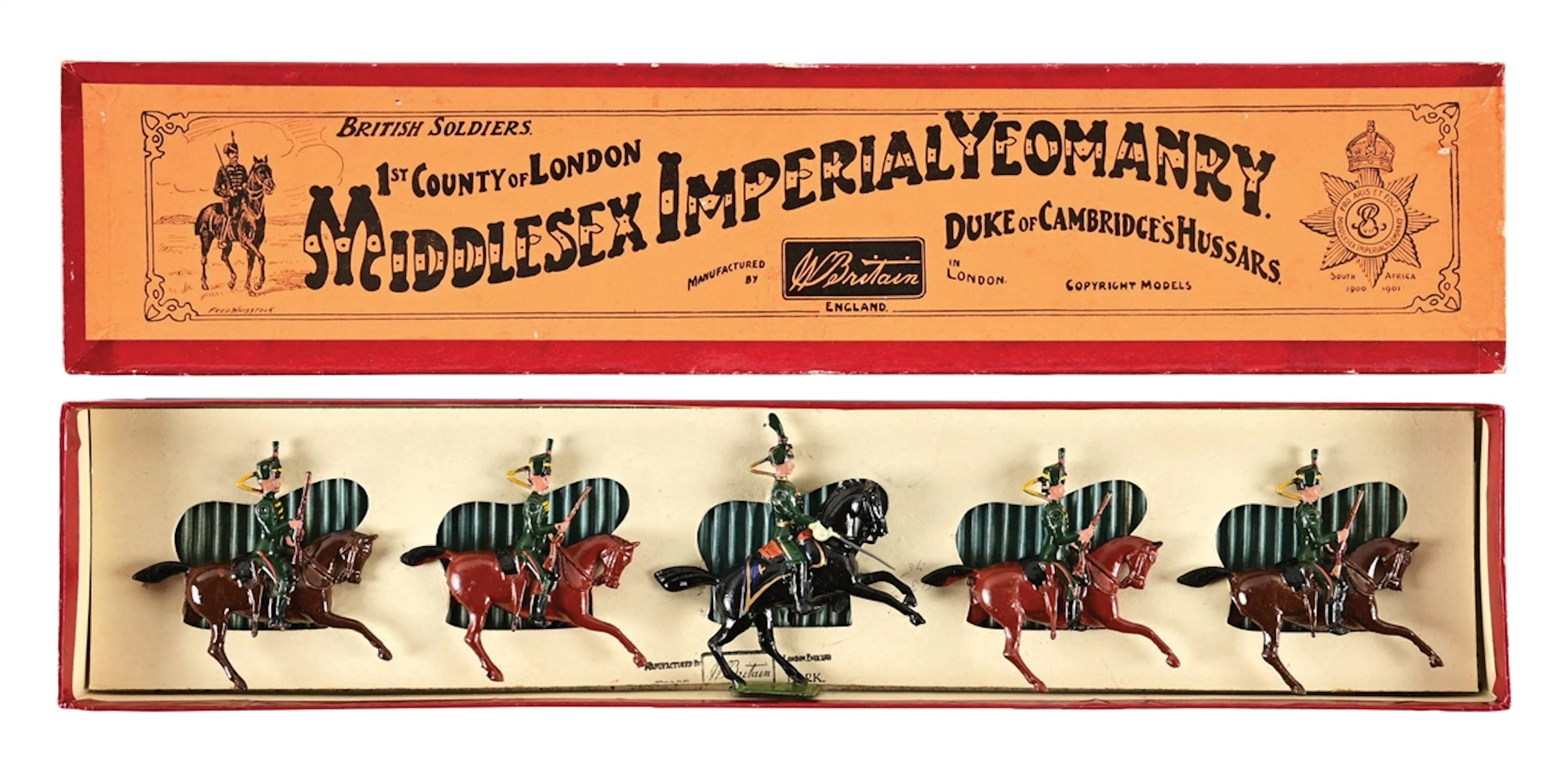 W. BRITAINS 1ST COUNTY OF LONDON MIDDLESEX IMPERIAL YEOMANRY DUKE
