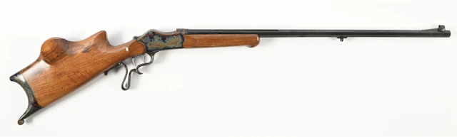 (C) EMIL PACHMAYR SINGLE SHOT SCHUETZEN RIFLE.