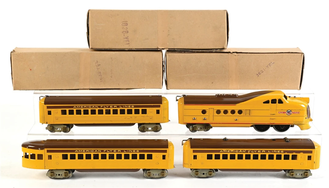 AMERICAN FLYER UNION PACIFIC CITY OF DENVER STREAMLINE PASSENGER SET W/ BOXES
