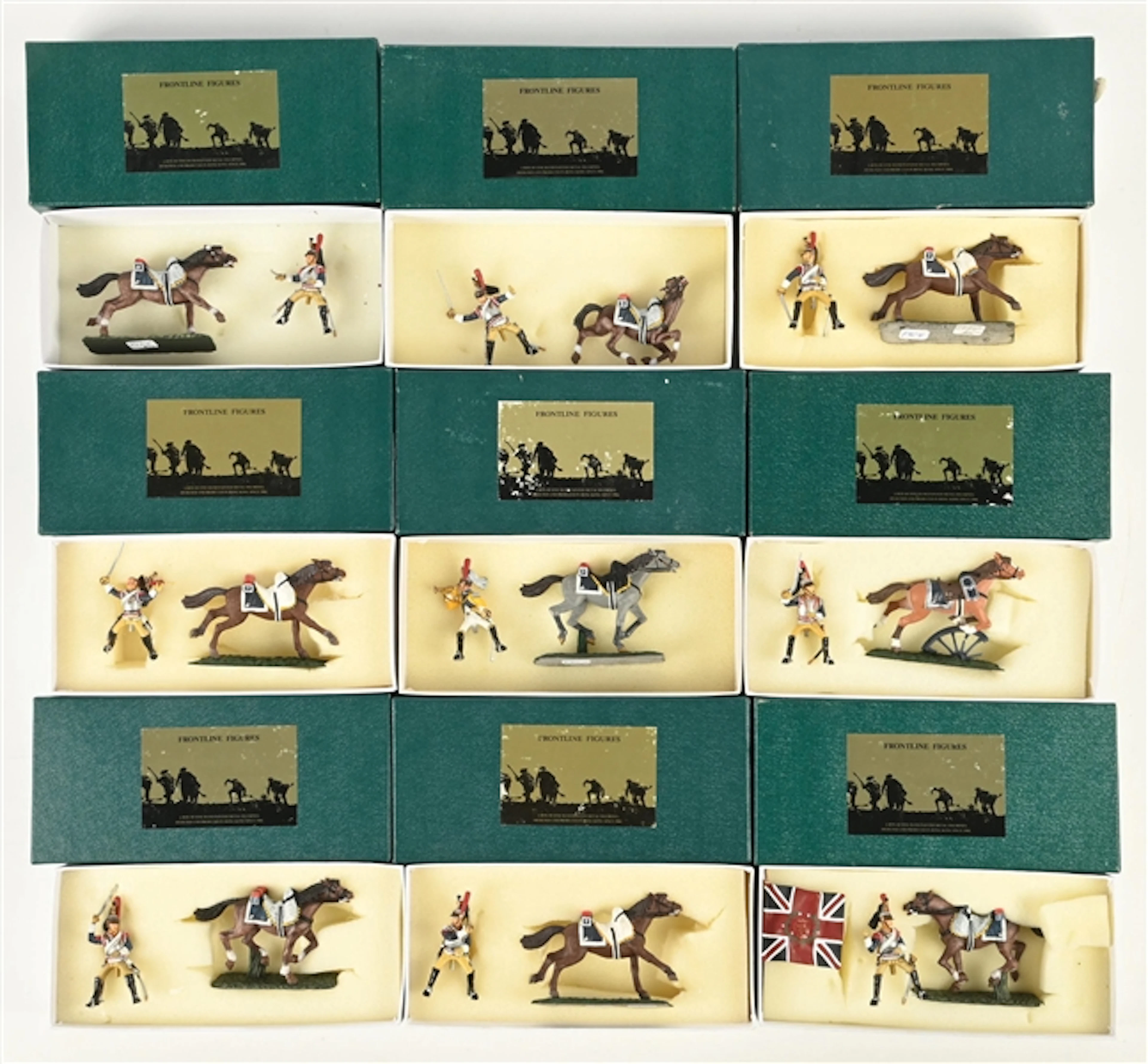 LOT OF 9: FRONTLINE CONNOISSEUR RANGE 9TH CUIRASSIERS SETS IN BOXES