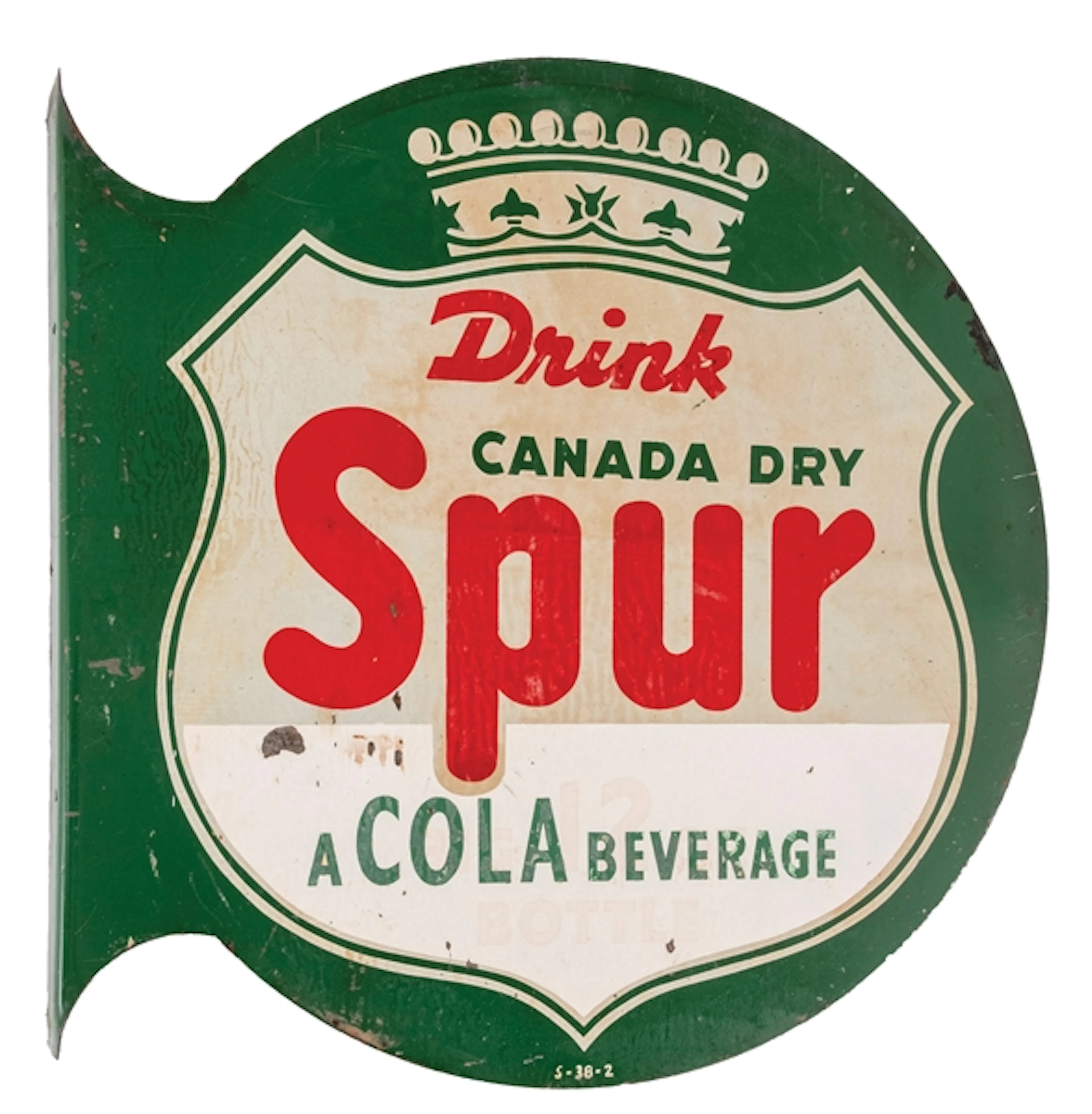 TIN DIE-CUT CANADA DRY SPUR FLANGE SIGN