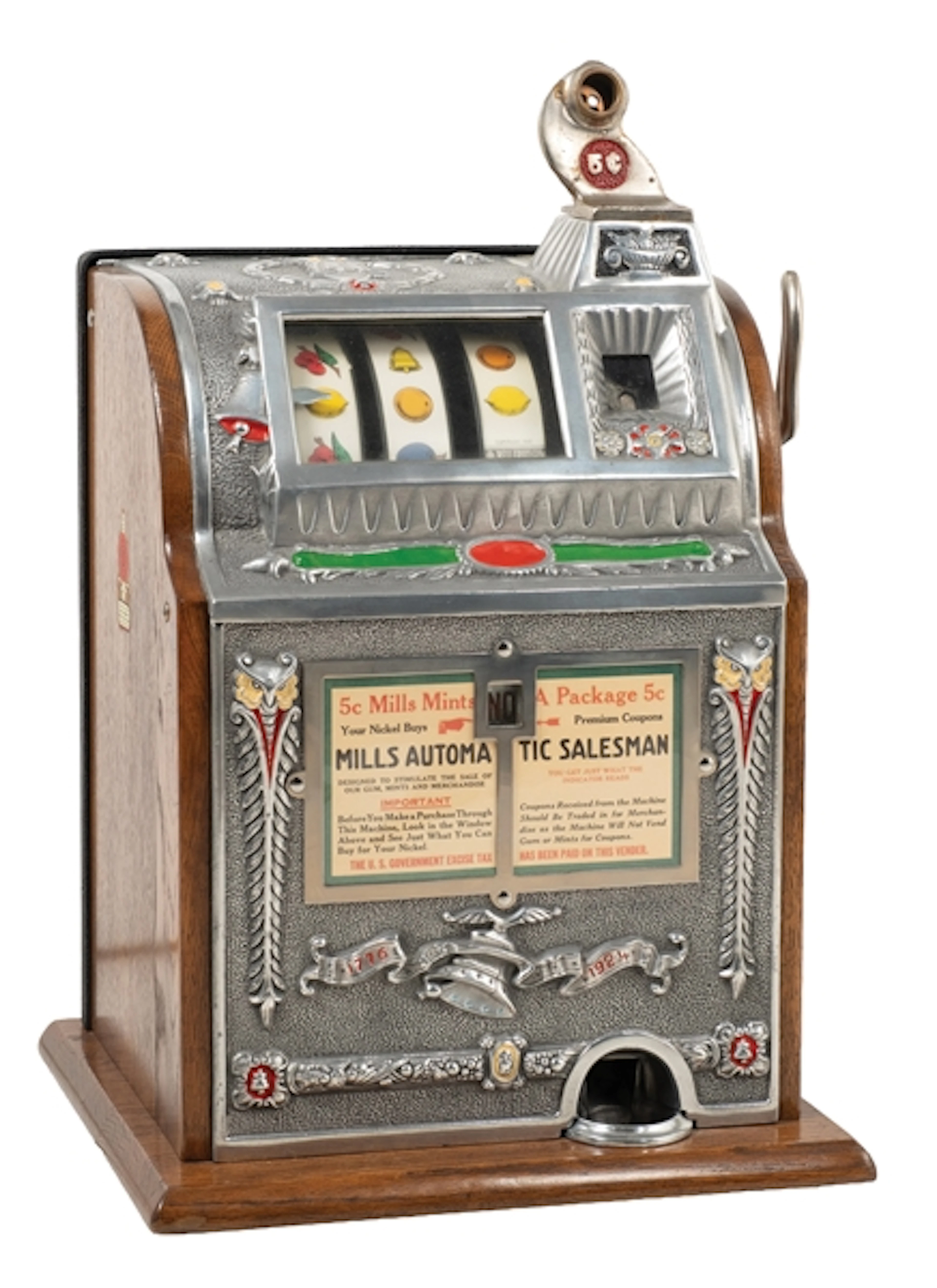 5¢ MILLS NOVELTY CO. "AUTOMATIC SALESMAN" SLOT MACHINE