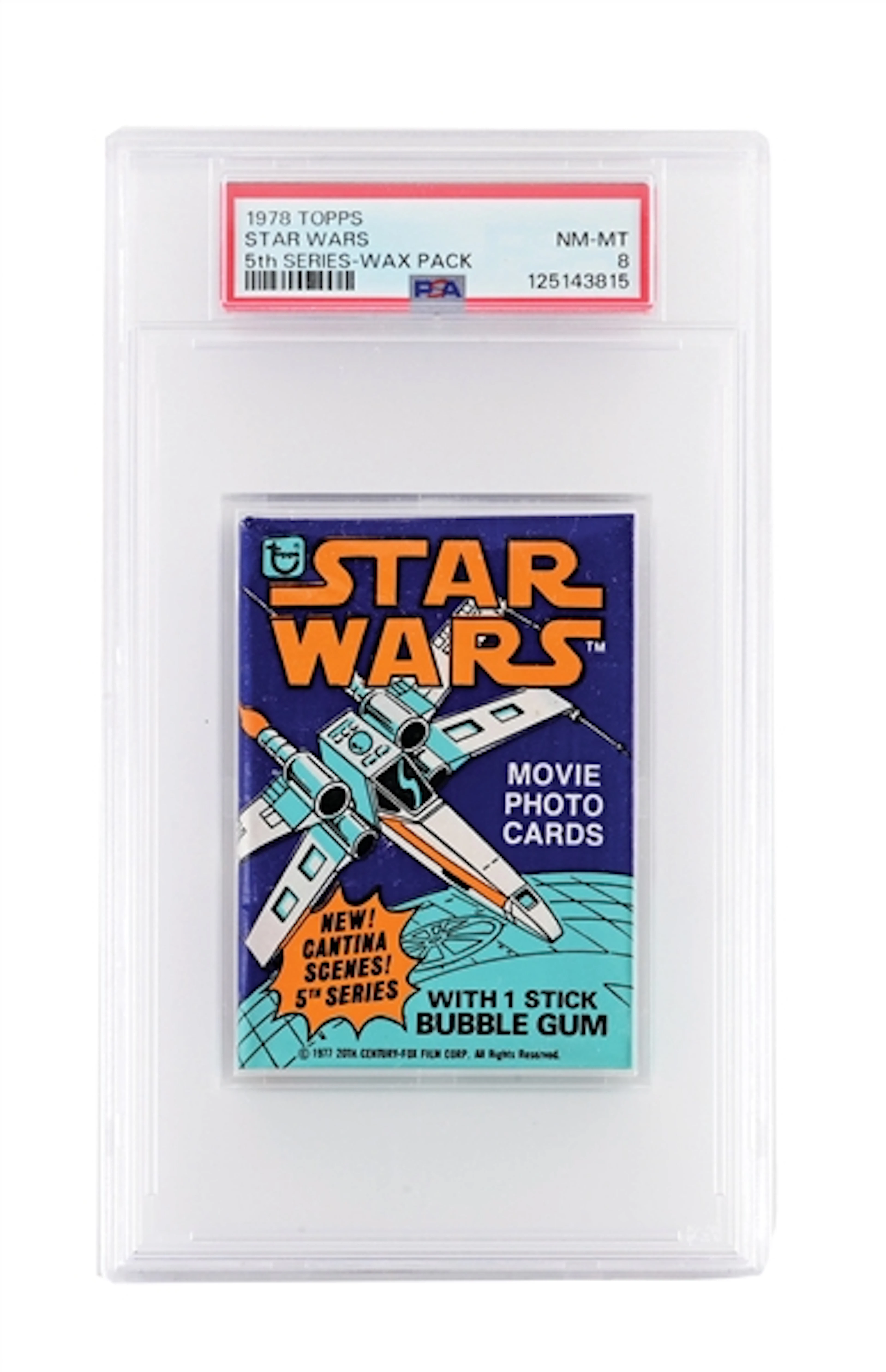 1978 TOPPS STAR WARS 5TH SERIES WAX PACK PSA 8