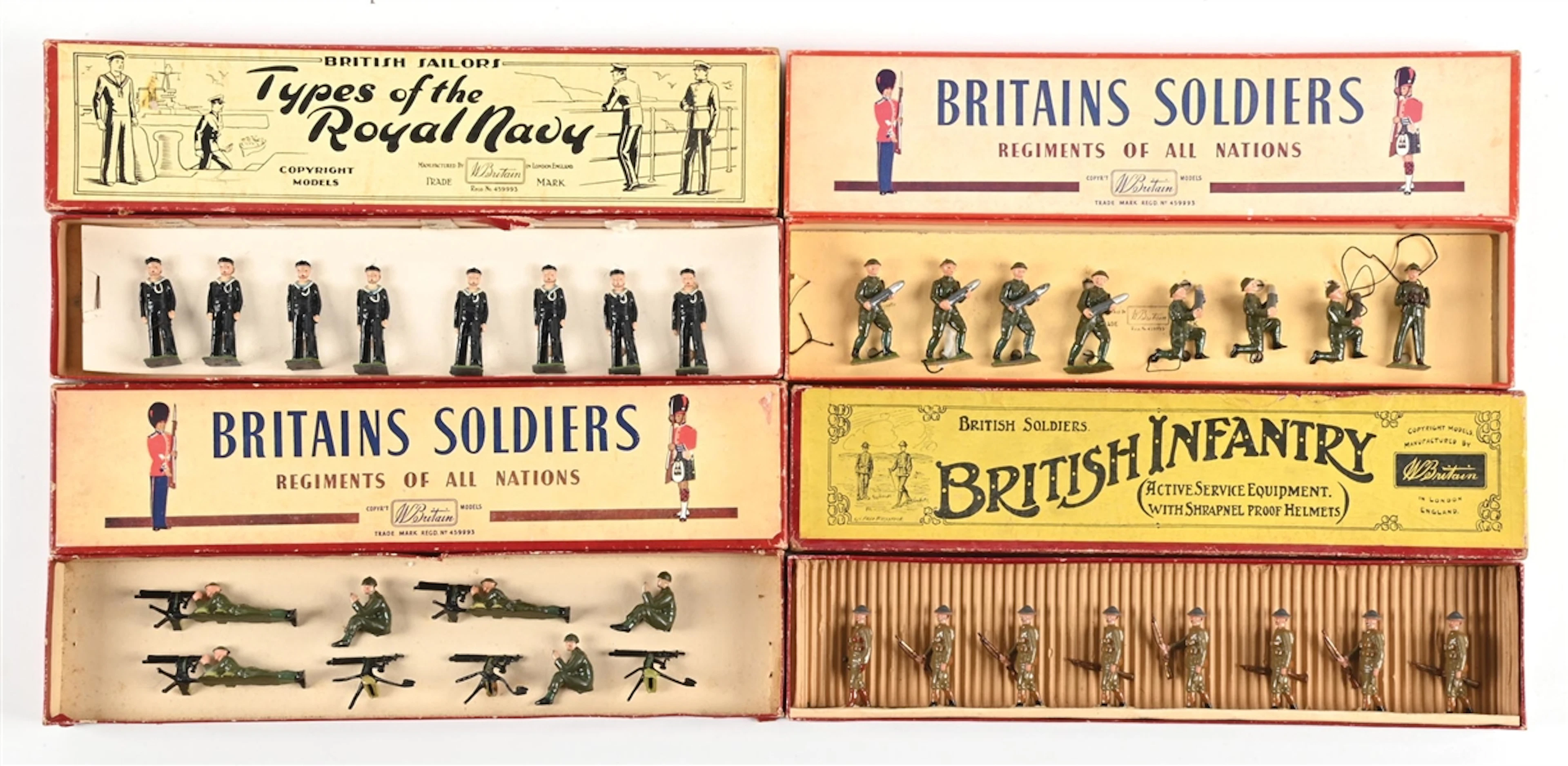 LOT OF 4: W. BRITAIN SETS IN BOXES
