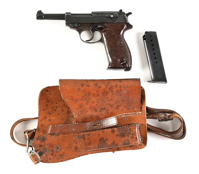 (C) WALTHER AC 44 P38 SEMI-AUTOMATIC PISTOL WITH RARE WWII ENSINK ...