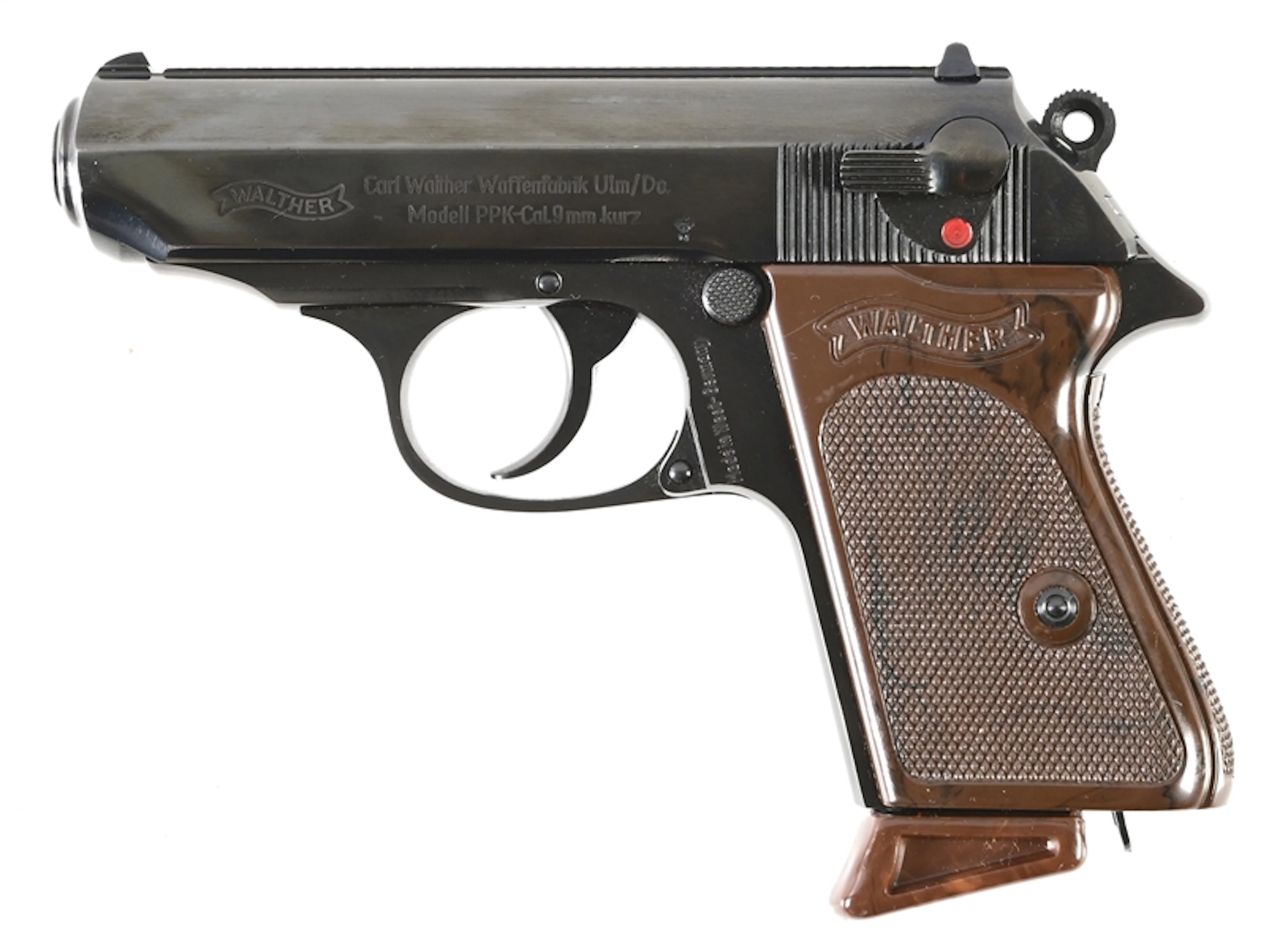 (C) WALTHER PPK SEMI-AUTOMATIC PISTOL.