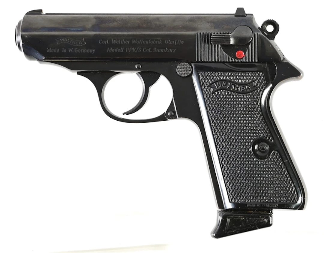 (C) INTERARMS GERMAN WALTHER PPK/S .380 SEMI-AUTOMATIC PISTOL WITH CASE.