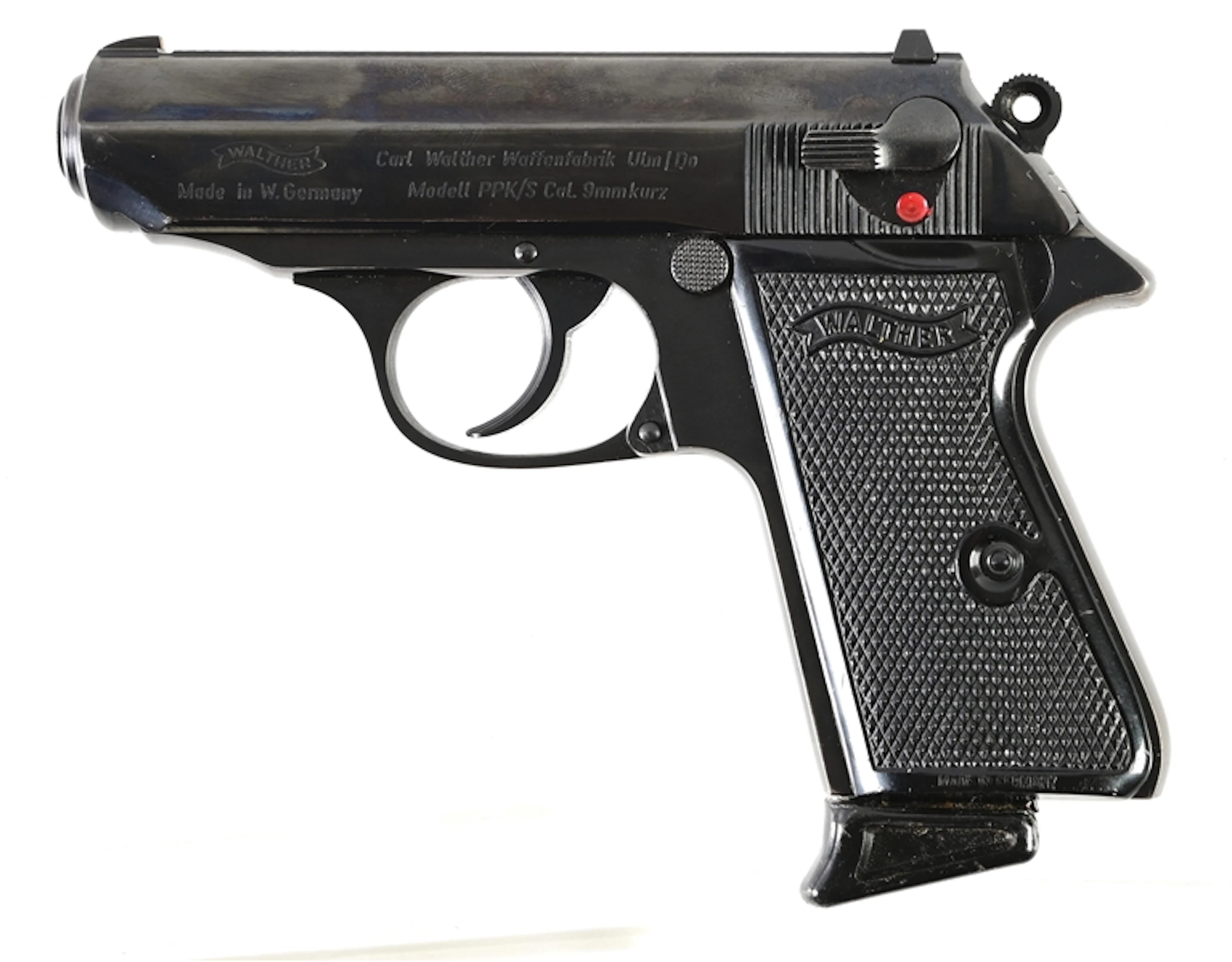 (C) INTERARMS GERMAN WALTHER PPK/S .380 SEMI-AUTOMATIC PISTOL WITH CASE.