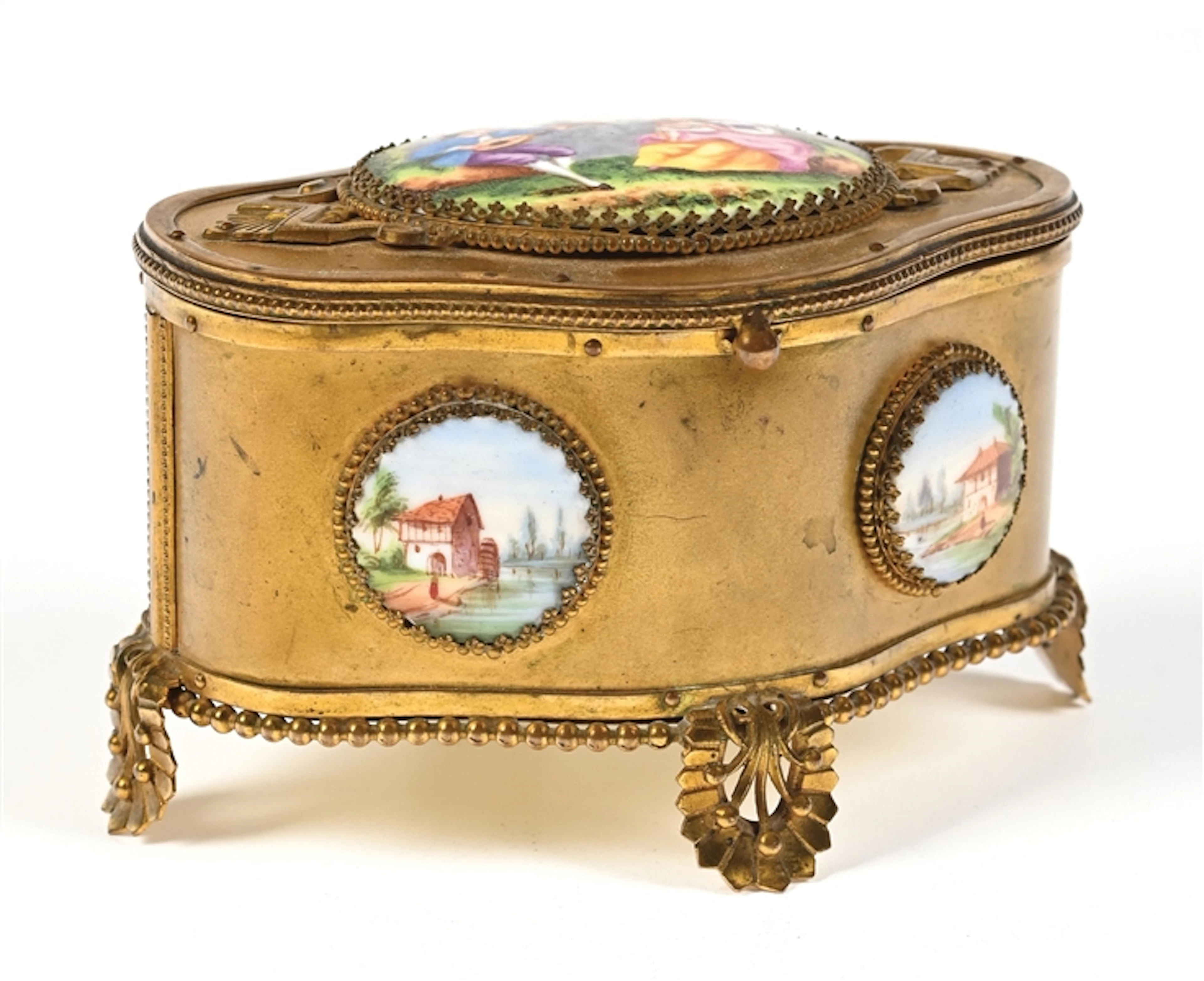 FRENCH PERFUME CASKET WITH TWO PERFUMES
