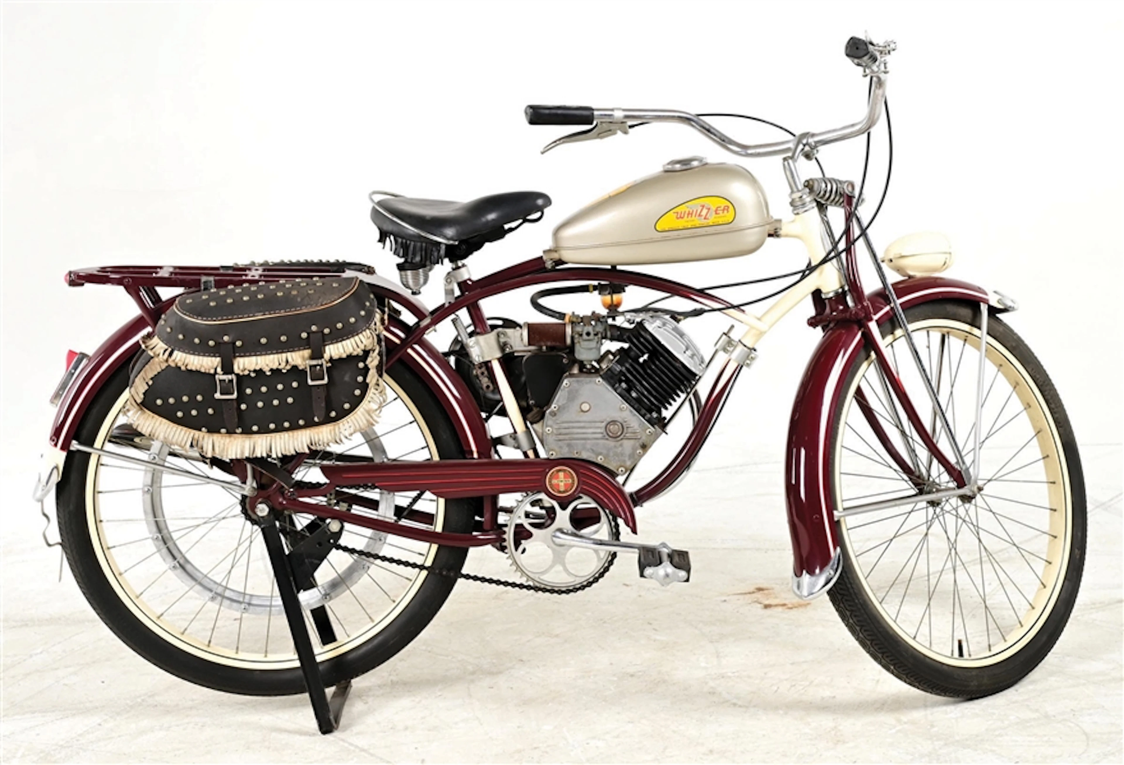 1946 WHIZZER MODEL H MOTOR KIT ON A SCHWINN 26” BOYS BICYCLE