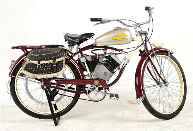 1946 WHIZZER MODEL H MOTOR KIT ON A SCHWINN 26” BOYS BICYCLE