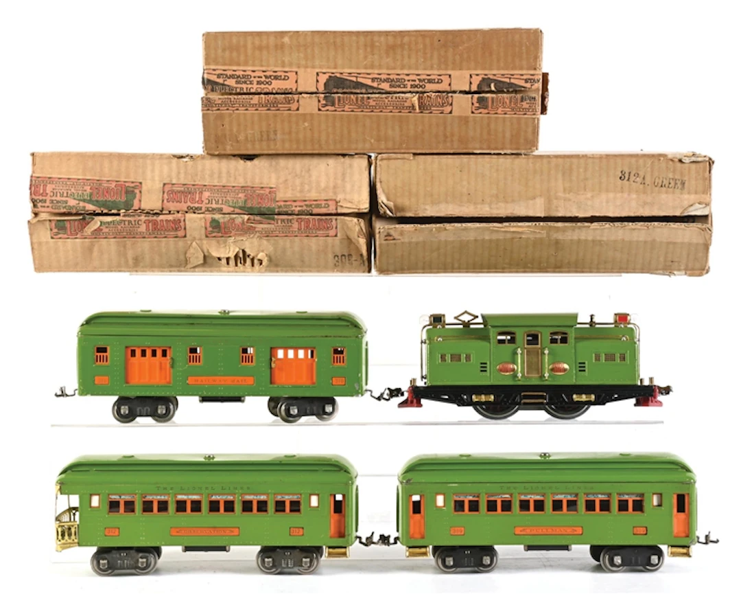 PRE-WAR LIONEL STANDARD GA. NO. 342E PASSENGER SET