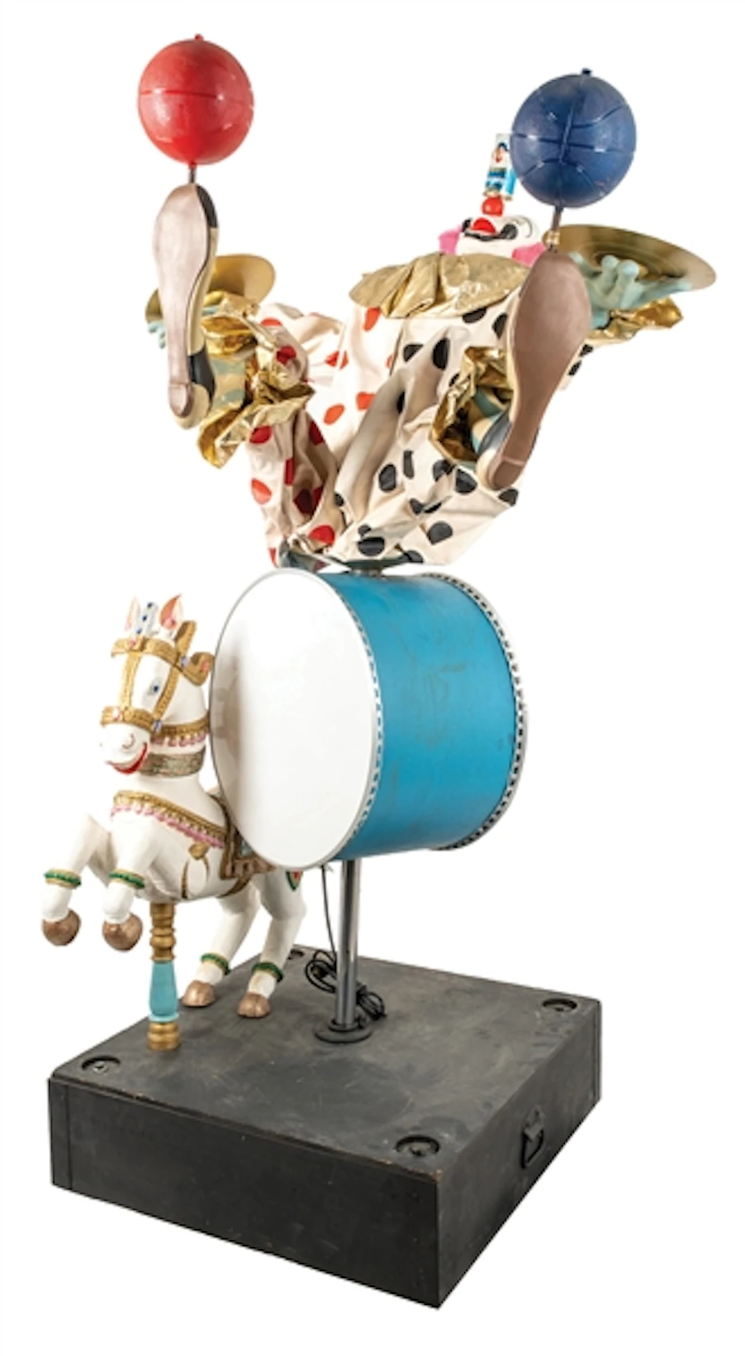 "TAKE HOME BURGIE" ANIMATRONIC CLOWN WITH HORSE ON DISPLAY