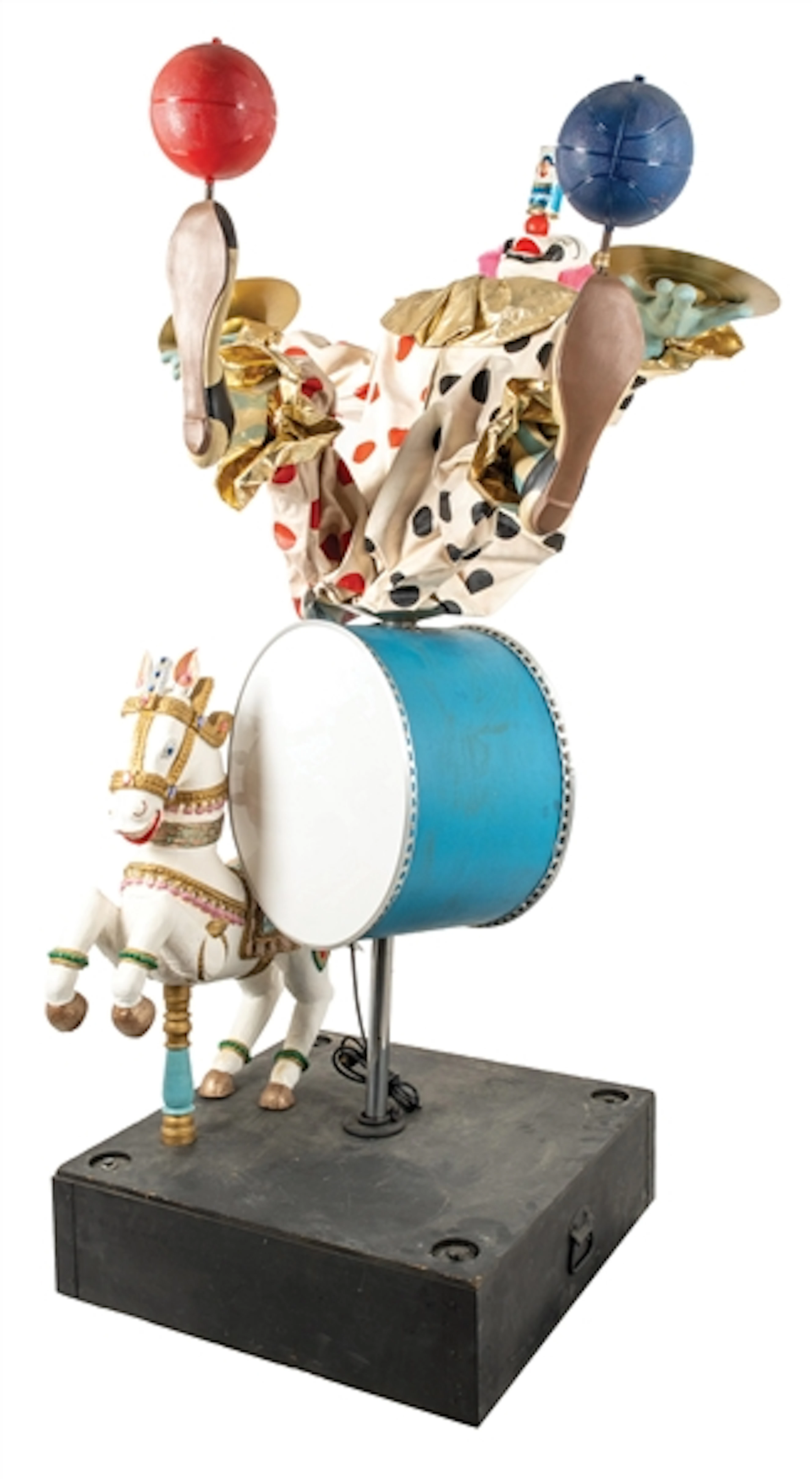 "TAKE HOME BURGIE" ANIMATRONIC CLOWN WITH HORSE ON DISPLAY