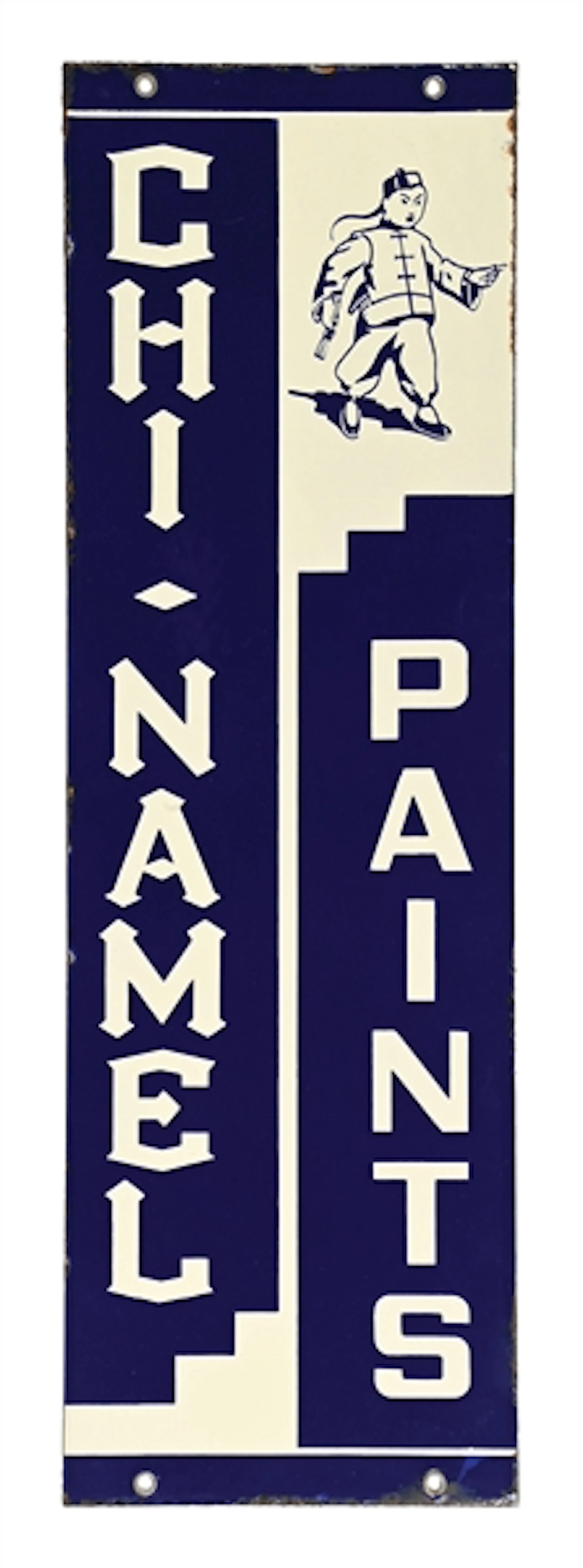 RARE CHI-NAMEL PAINTS PORCELAIN ADVERTISEMENT