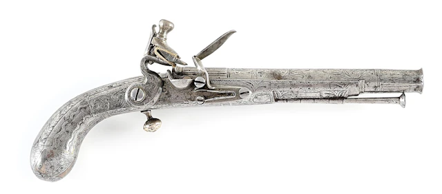 (A) REVOLUTIONARY WAR ERA SCOTTISH ALL STEEL FLINTLOCK PISTOL BY JOHN MURDOCH.