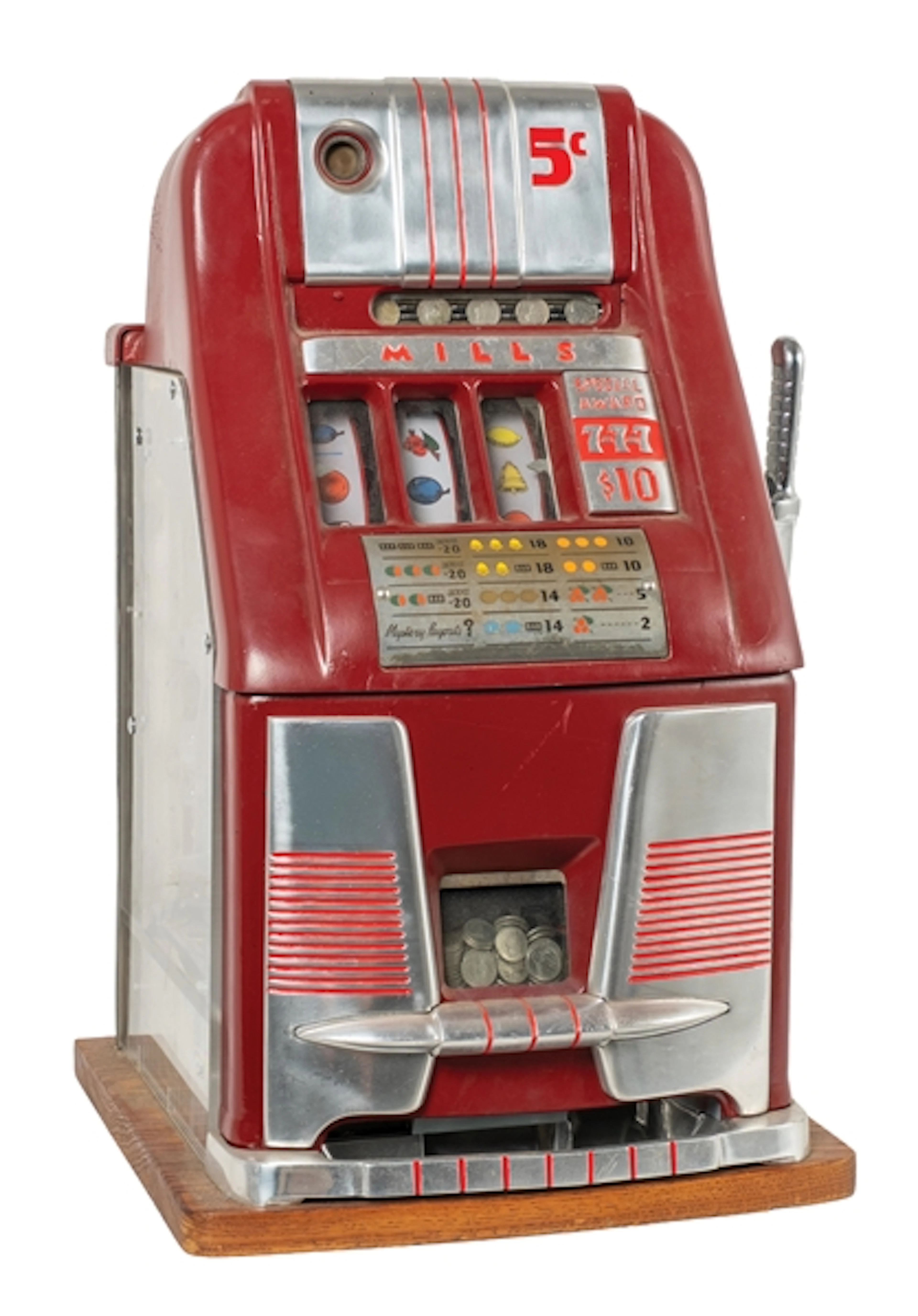 5¢ MILLS "7-7-7 HIGH TOP" SLOT MACHINE