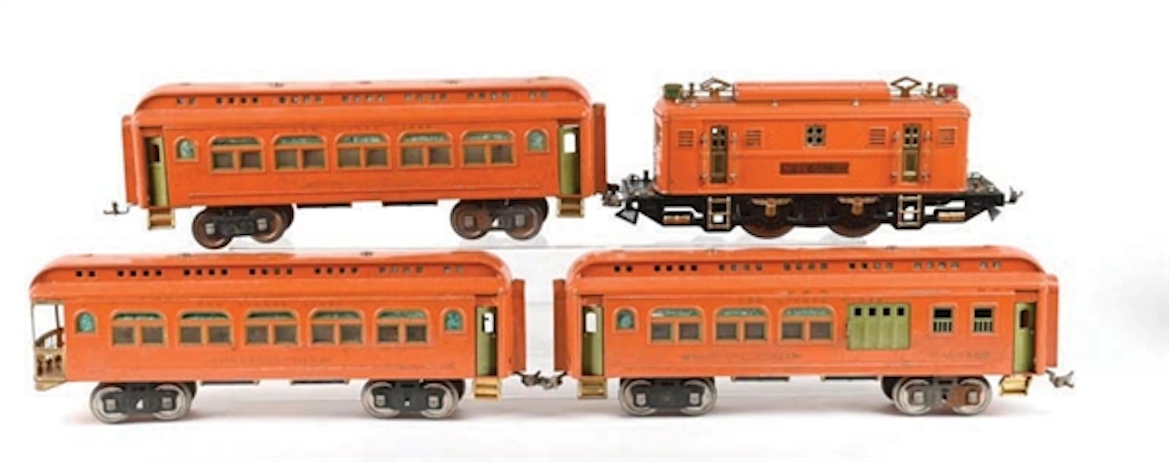 LOT OF 4: LIONEL ORANGE 9E SET