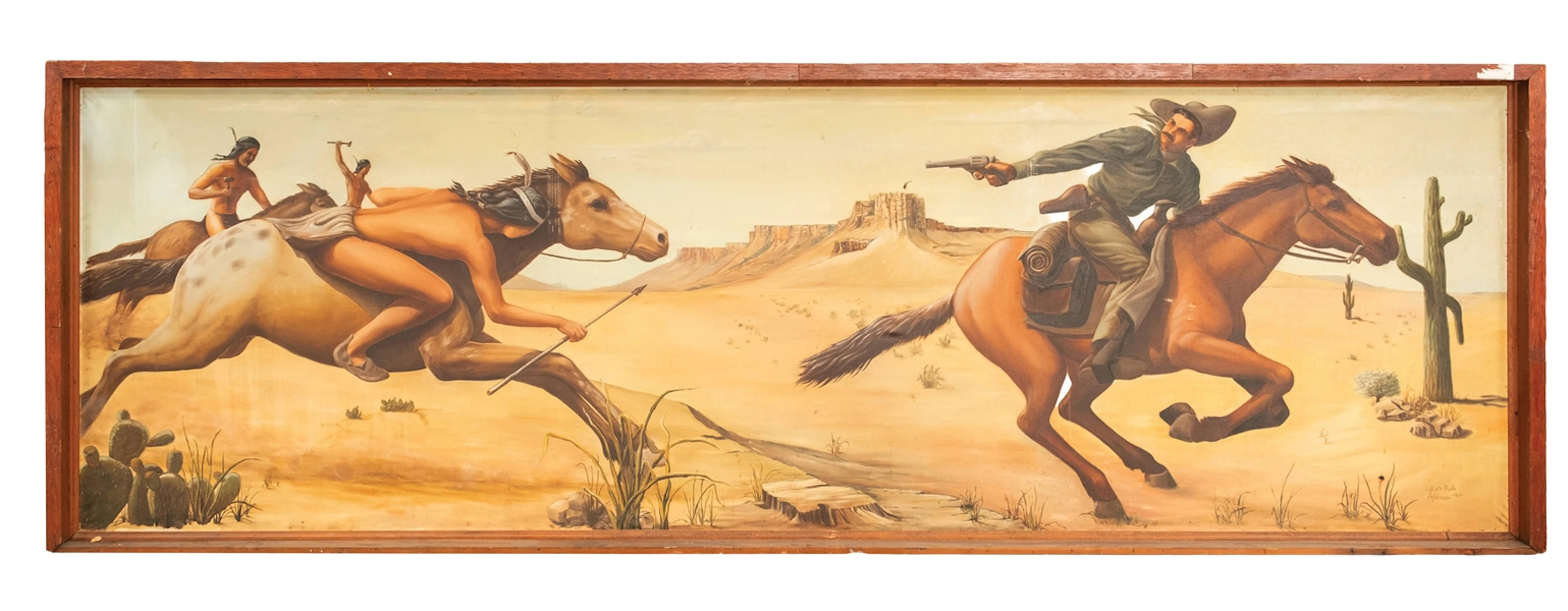 LYLE AND RUTH ALKINSON '64 CANVAS PAINTING ON WOODEN FRAME