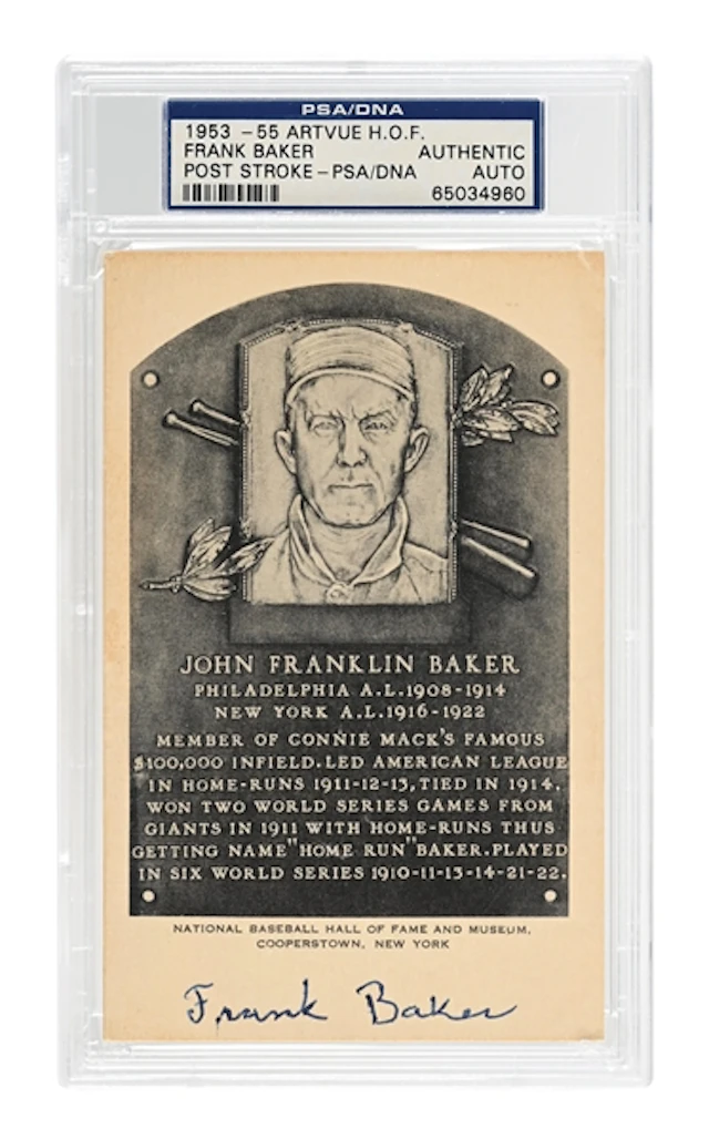 FRANK BAKER SIGNED ARTVUE PLAQUE PSA/DNA
