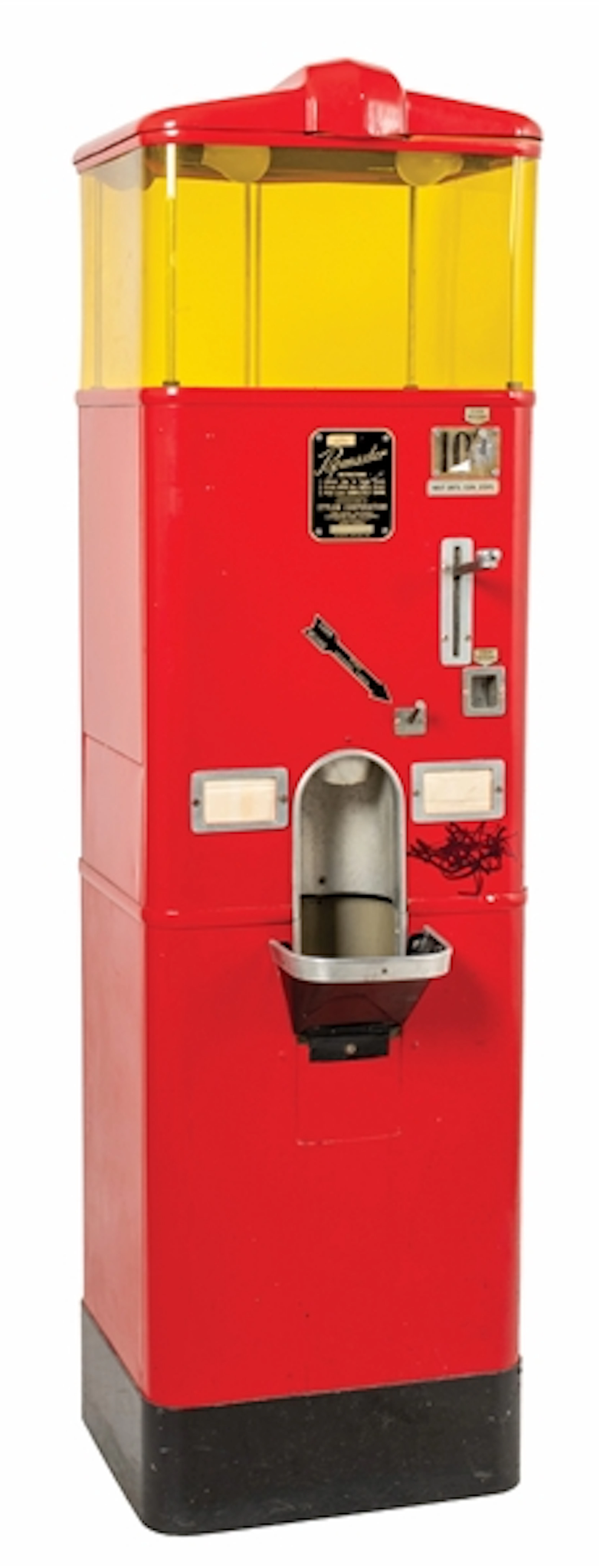 C. 1950S 10¢ COIN-OPERATED POPMASTER POPCORN VENDING MACHINE