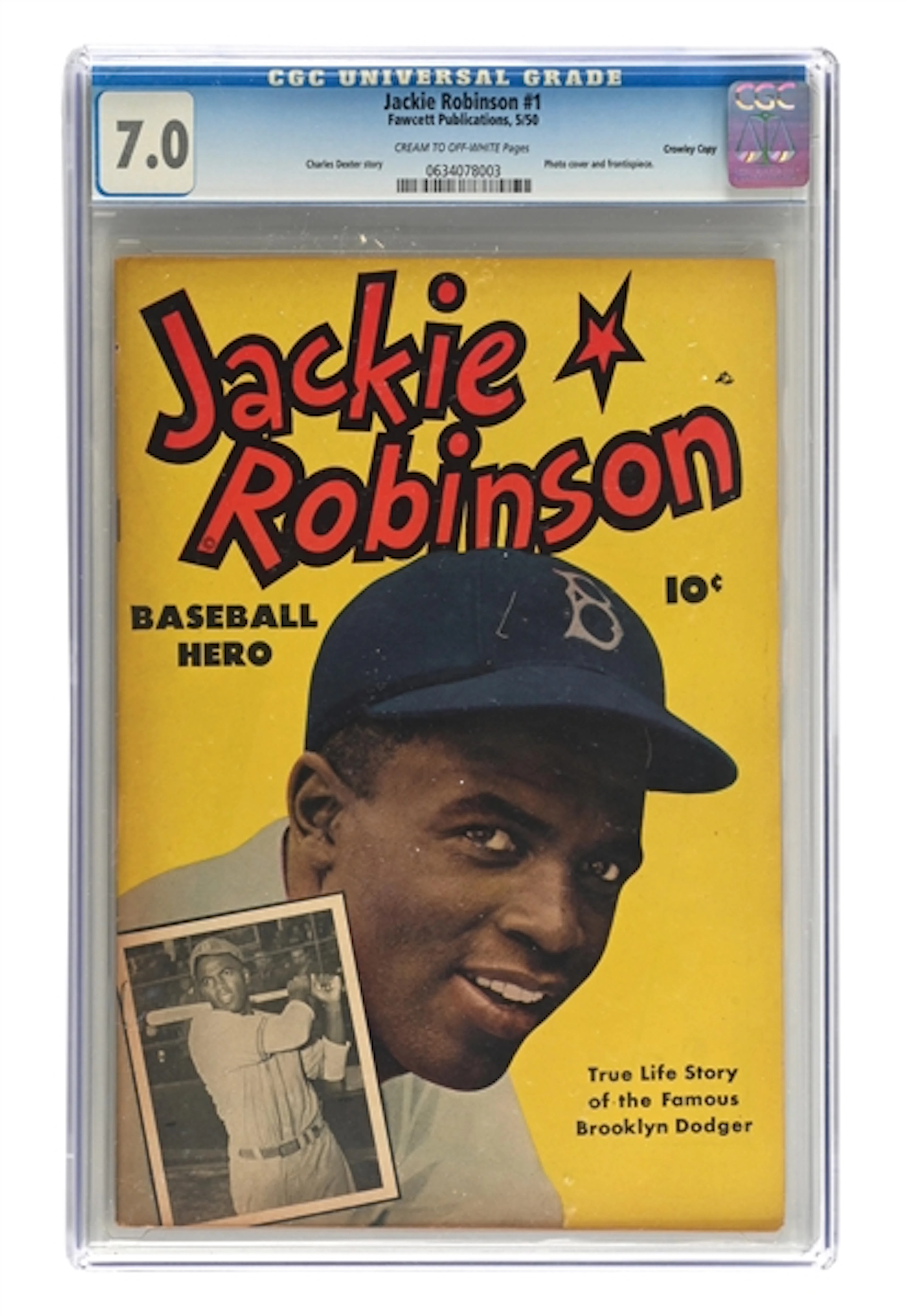 JACKIE ROBINSON BASEBALL HERO #1 CGC 7.0