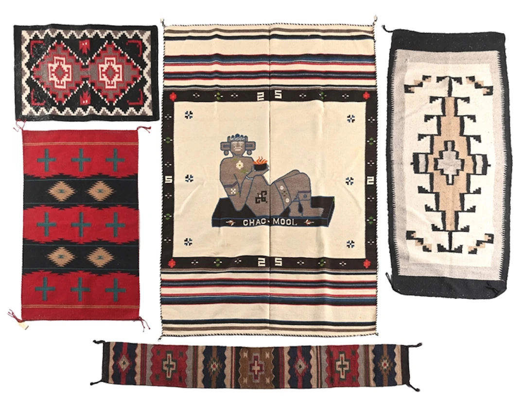 LOT OF 5: MEXICAN WEAVINGS