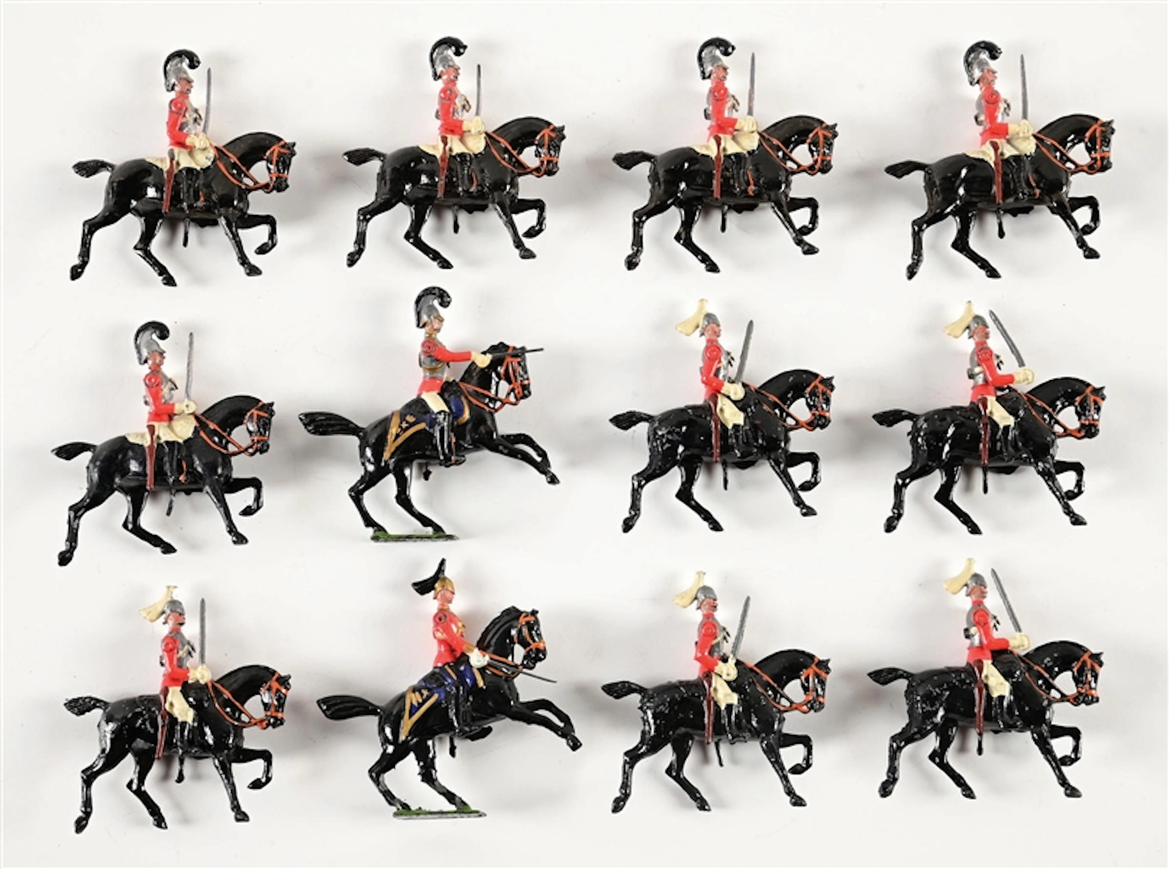 W. BRITAINS PAST AND PRESENT LIFE GUARDS FROM SET NO. 72 LOOSE SET