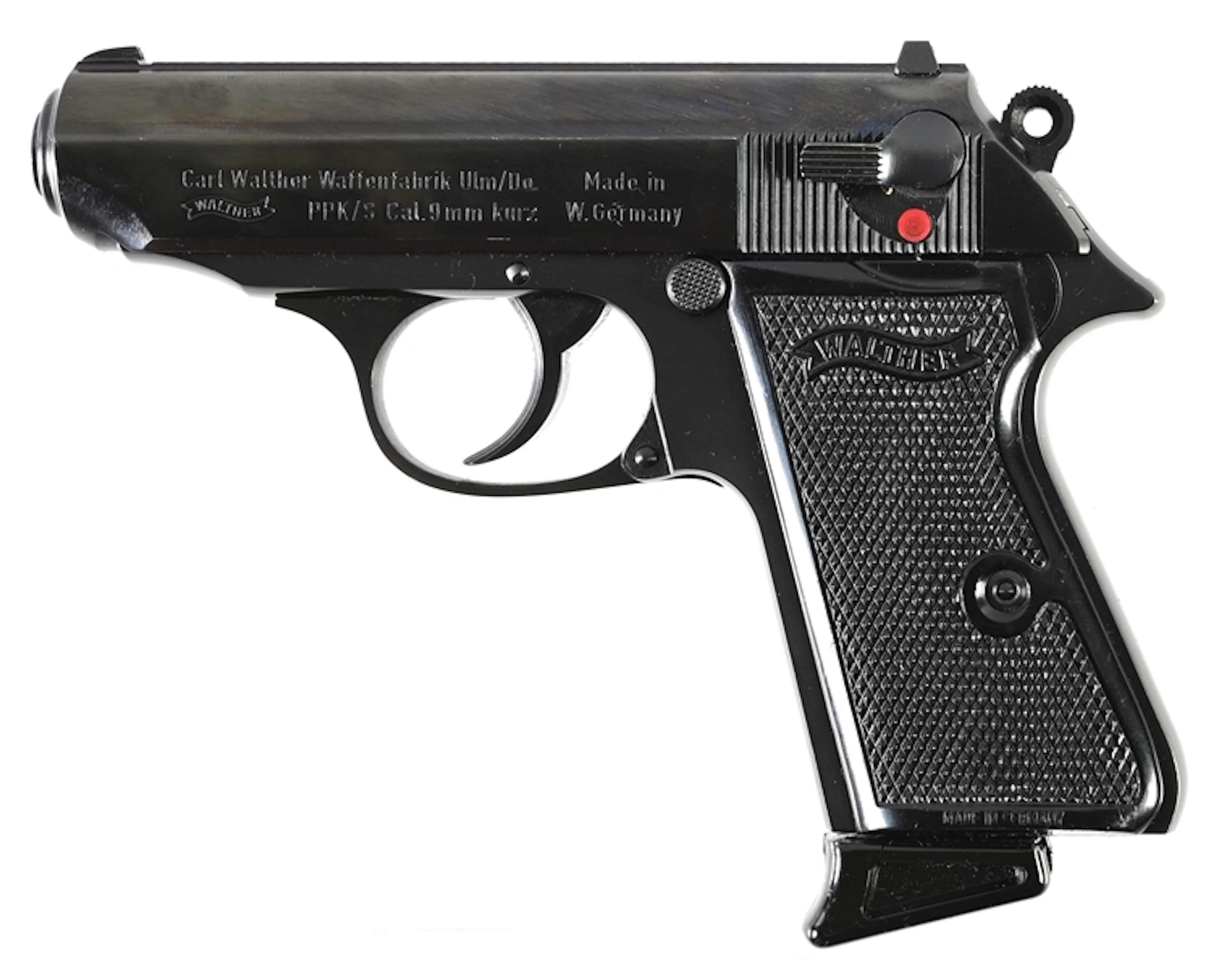 (C) INTERARMS WEST GERMAN WALTHER PPK/S .380 SEMI-AUTOMATIC PISTOL WITH CASE.