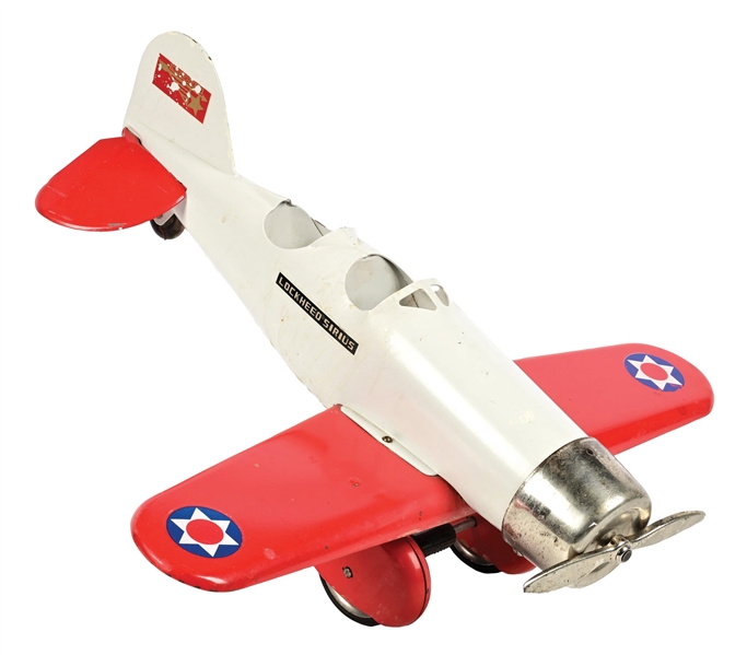 PRE-WAR PRESSED STEEL STEELCRAFT LOCKEED SIRIUS AIRPLANE