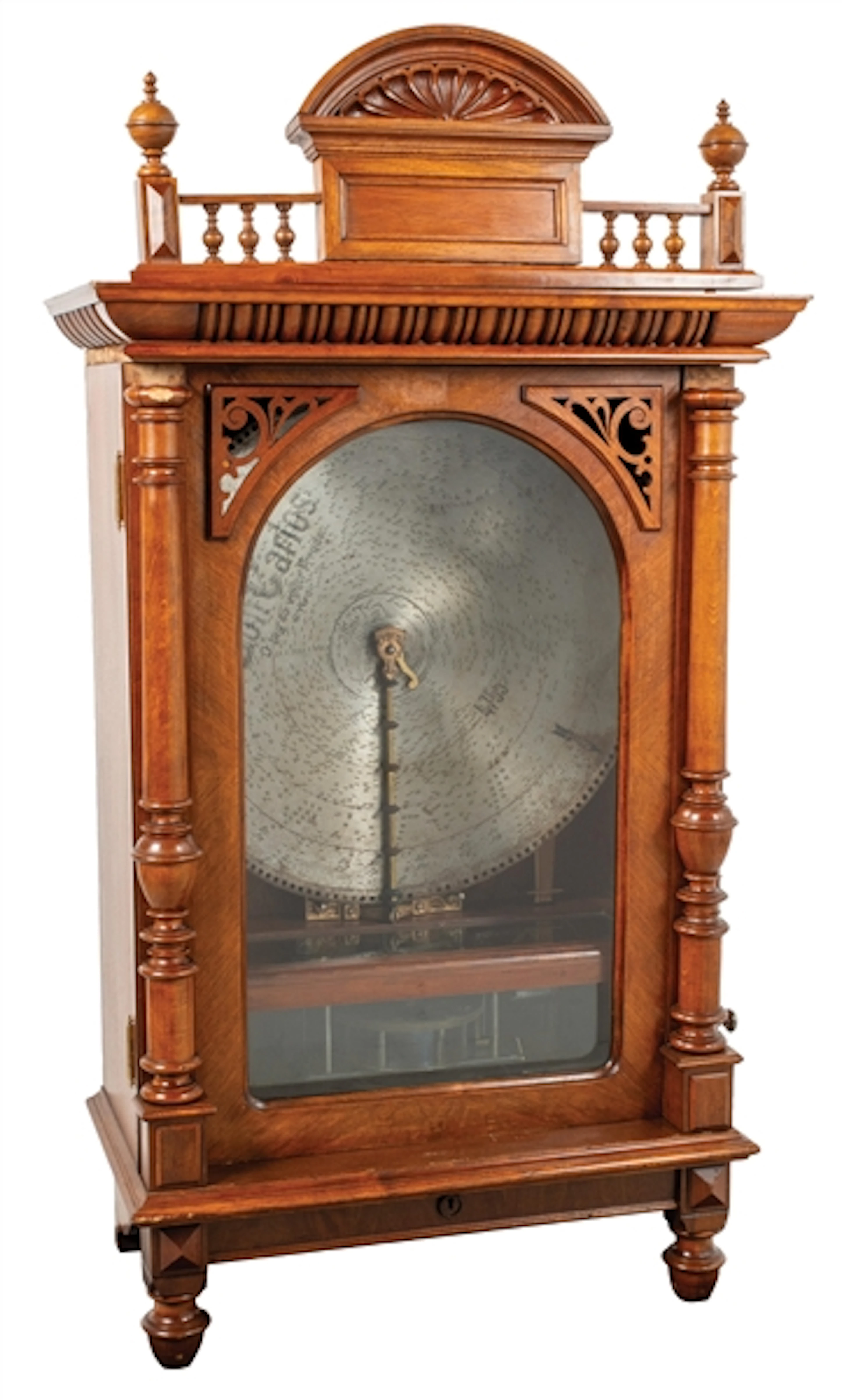 5¢ POLYPHON STYLE 104 UPRIGHT COIN OPERATED MUSIC BOX.